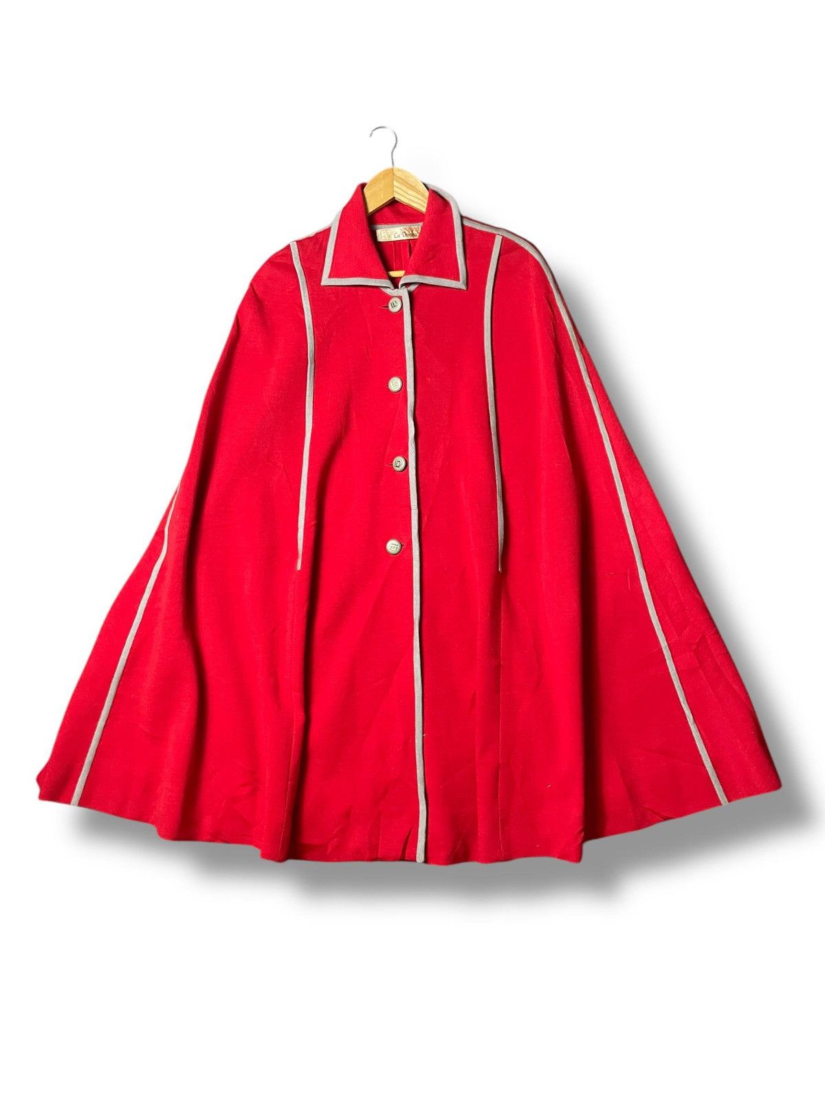 Designer × Japanese Brand × Vintage VTG Japanese Brand La Donna Red Cape (5) Size US L / EU 52-54 / 3 - 1 Thumbnail