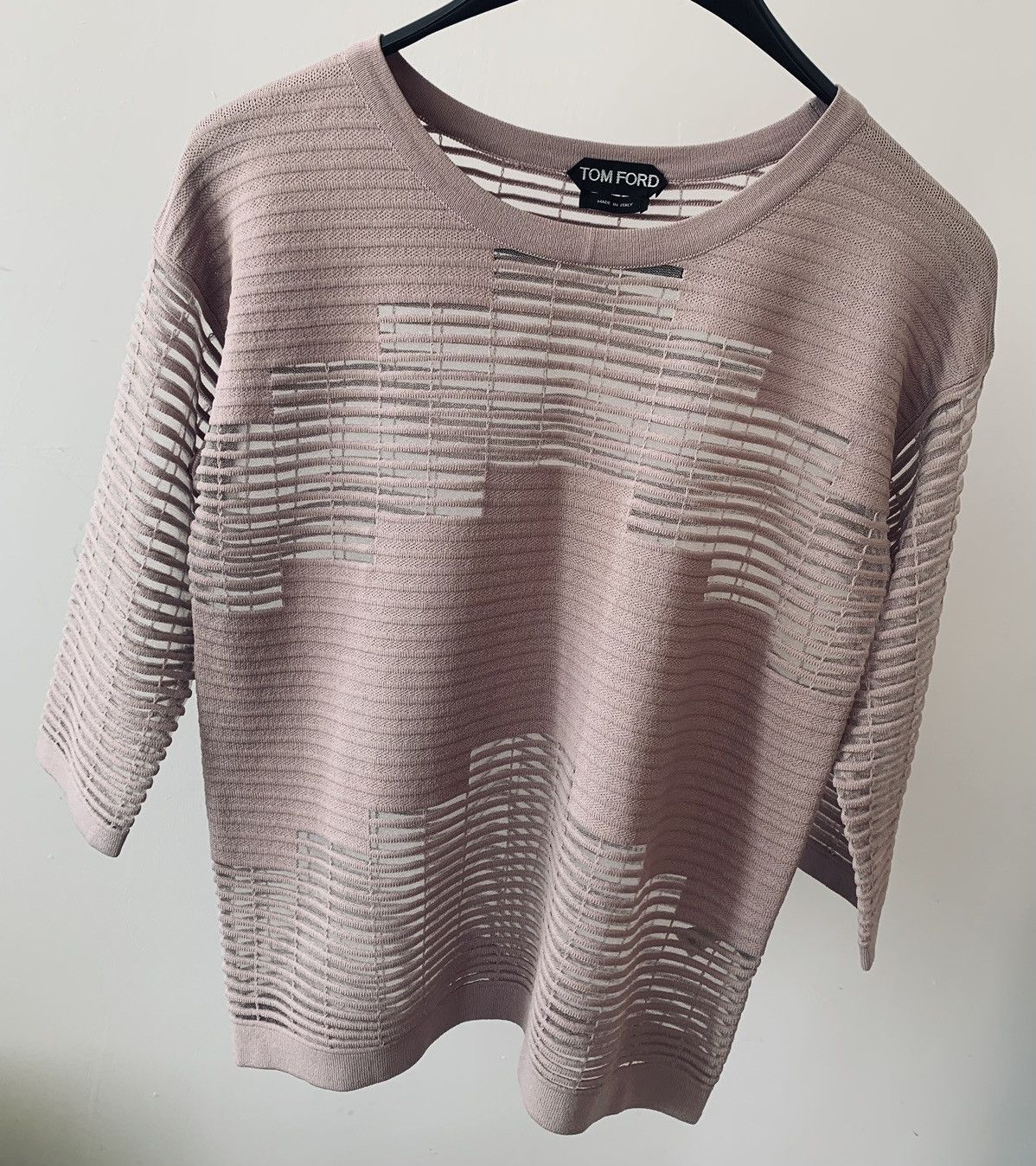 Tom Ford Tom Ford Sheer Woven Silk Blend Blouse in Powder Pink Size XS / US 0-2 / IT 36-38 - 2 Thumbnail