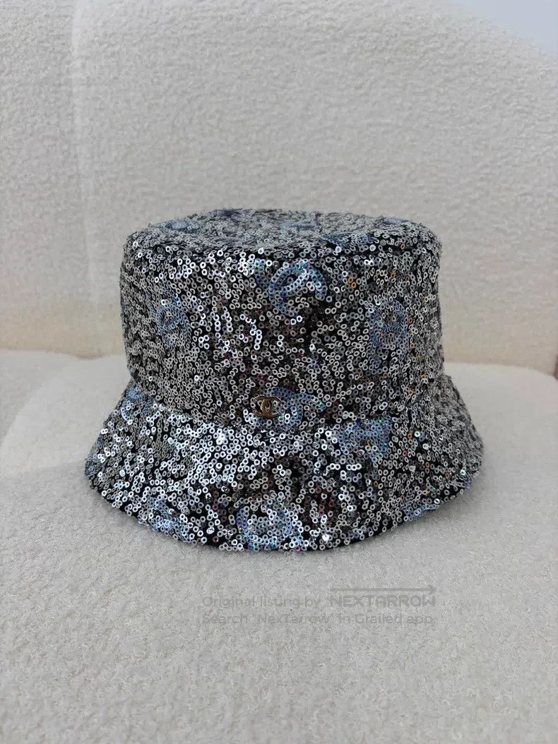 Chanel Chanel Size M Blue and silver sequin fisherman's hat Size ONE SIZE - 1 Thumbnail