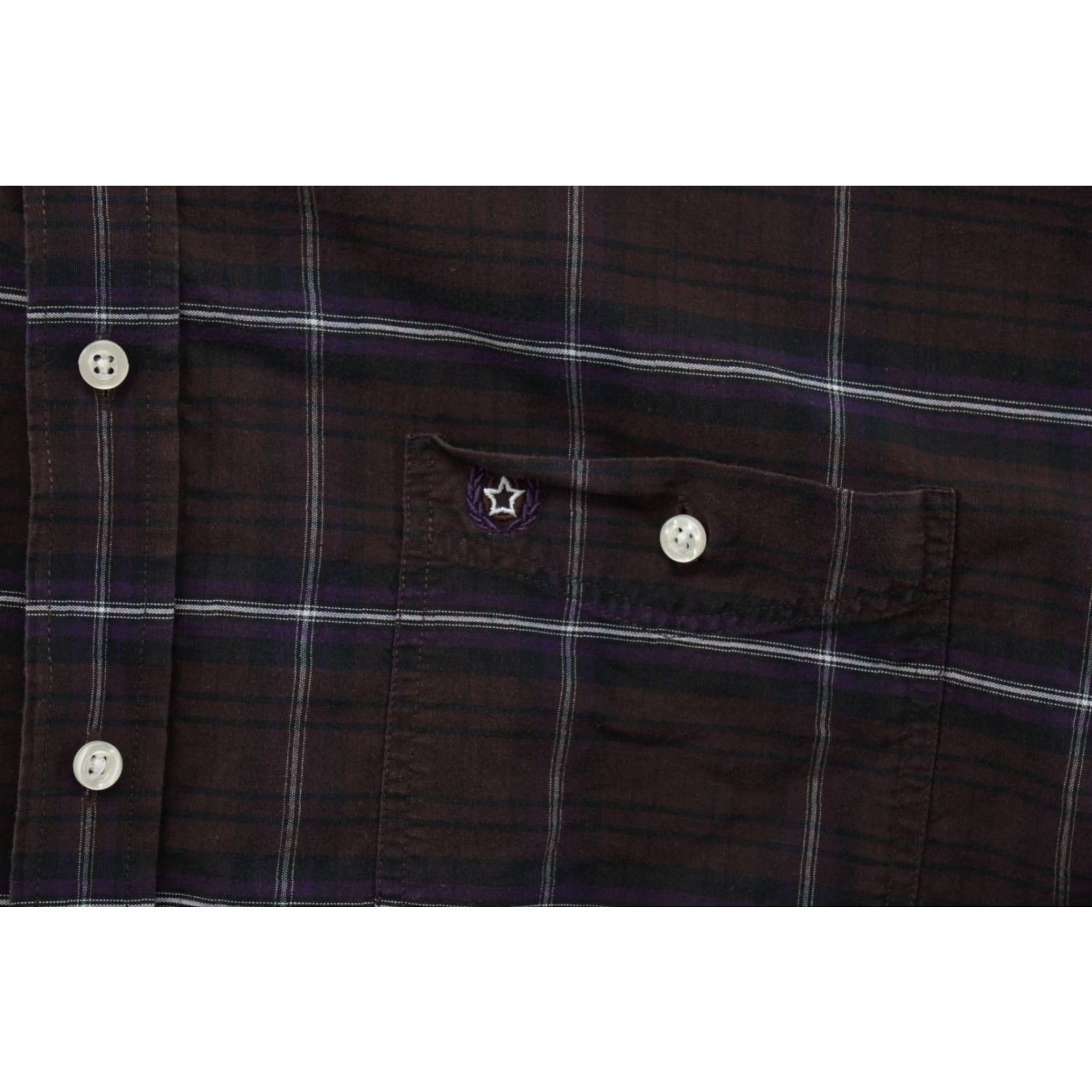 Vintage VINTAGE Panhandle Slim Rough Stock Shirt Mens 3XL Plaid Long Sleeve Western Brown Purple Block Button-Up Mens 3XL Brown Purple Plaid Western Shirt Size US XXL / EU 58 / 5 - 7 Thumbnail