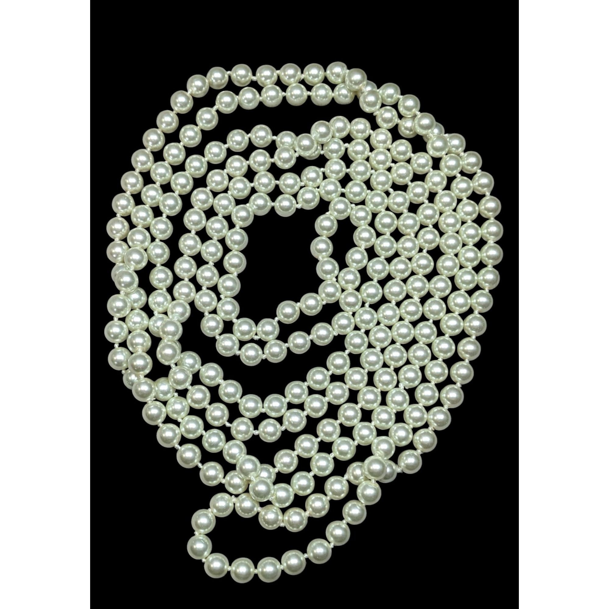 Other Elegant Glam Extra Long Glass Pearl Beaded Necklace Size ONE SIZE - 2 Thumbnail