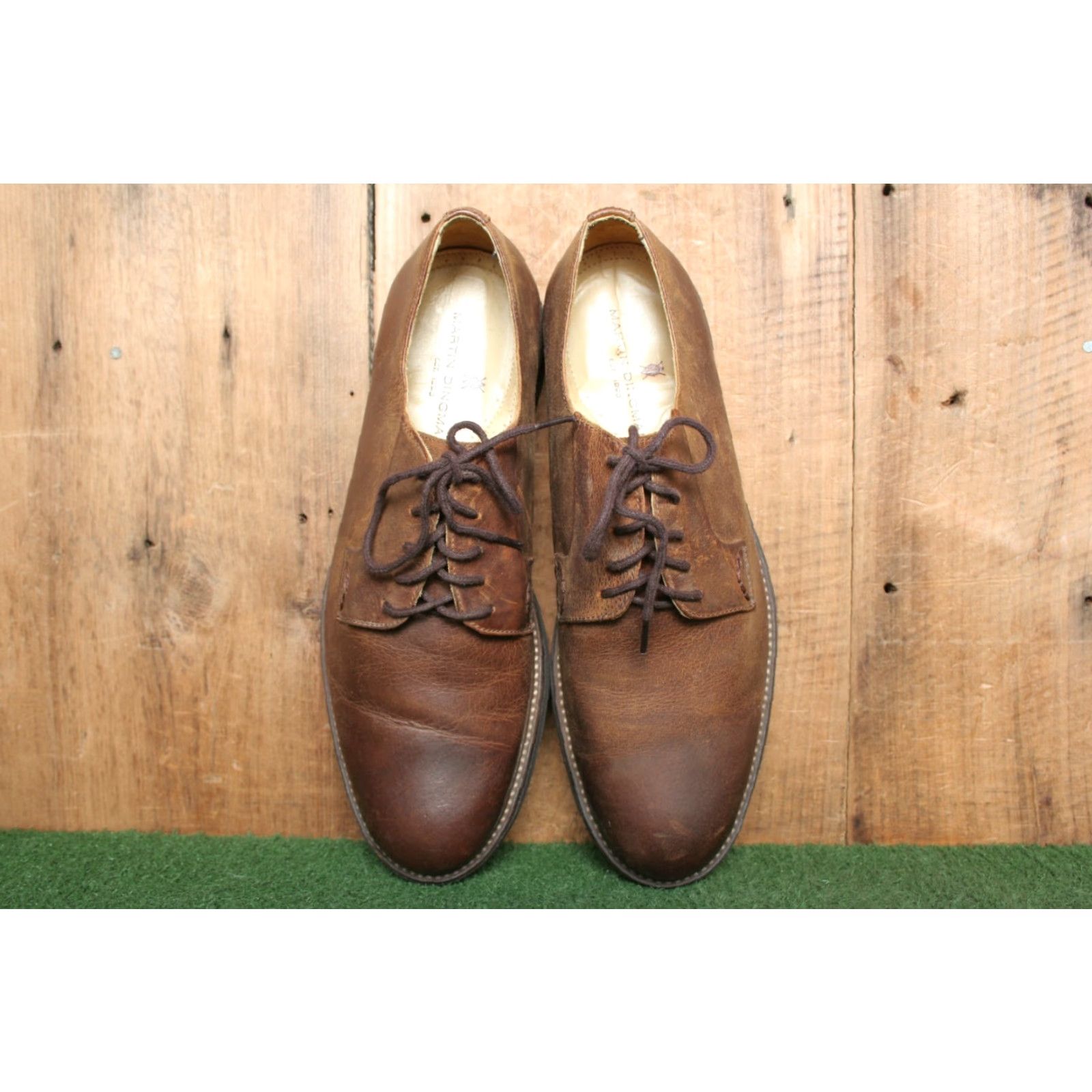 Vintage MARTIN DINGMAN Brown Leather Oxford Sz. 10M Men Casual Shoes Oxfort Brown Leather Oxford Mens 10 M Size US 10 / EU 43 - 4 Thumbnail