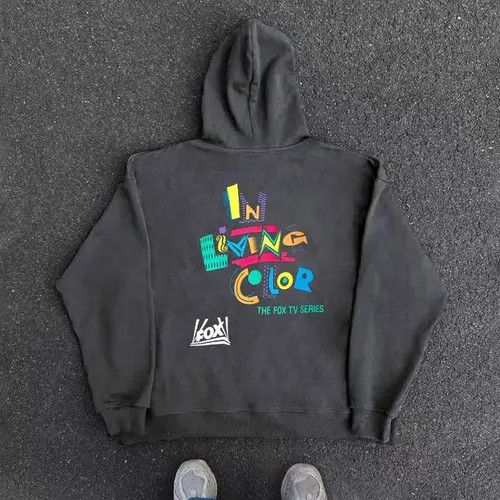Japanese Brand Hip Hop Street Creative Graffiti Letter Hooded Sweatshirt Size US L / EU 52-54 / 3 - 5 Thumbnail