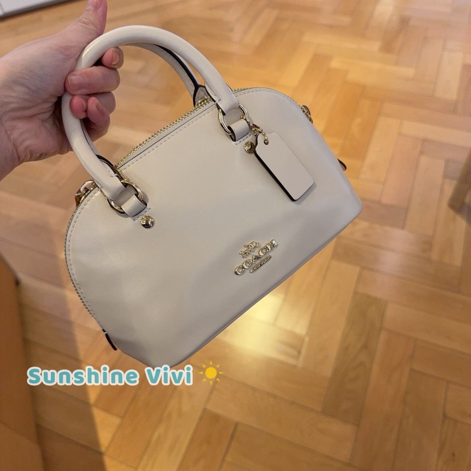 Coach NWT Coach Lala Mini Satchel Bag CEA01 Gold/Chalk leather Size ONE SIZE - 1 Thumbnail