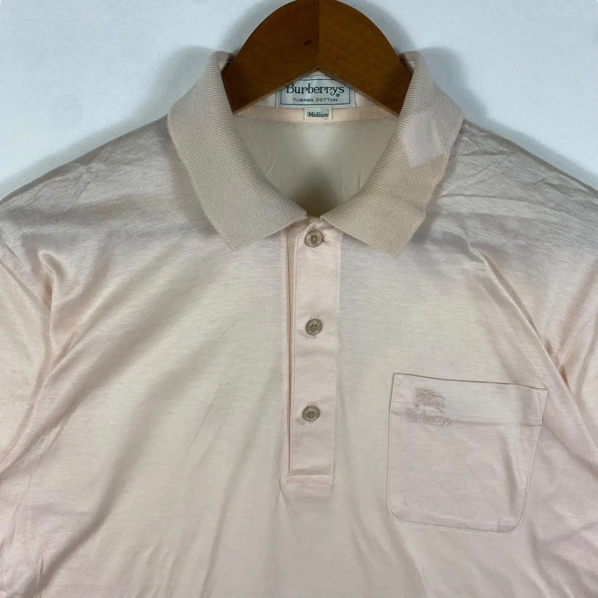 Burberry Vintage 90's BURBERRYS Turpan Cotton Polo Shirt Medium Size Size US M / EU 48-50 / 2 - 2 Thumbnail