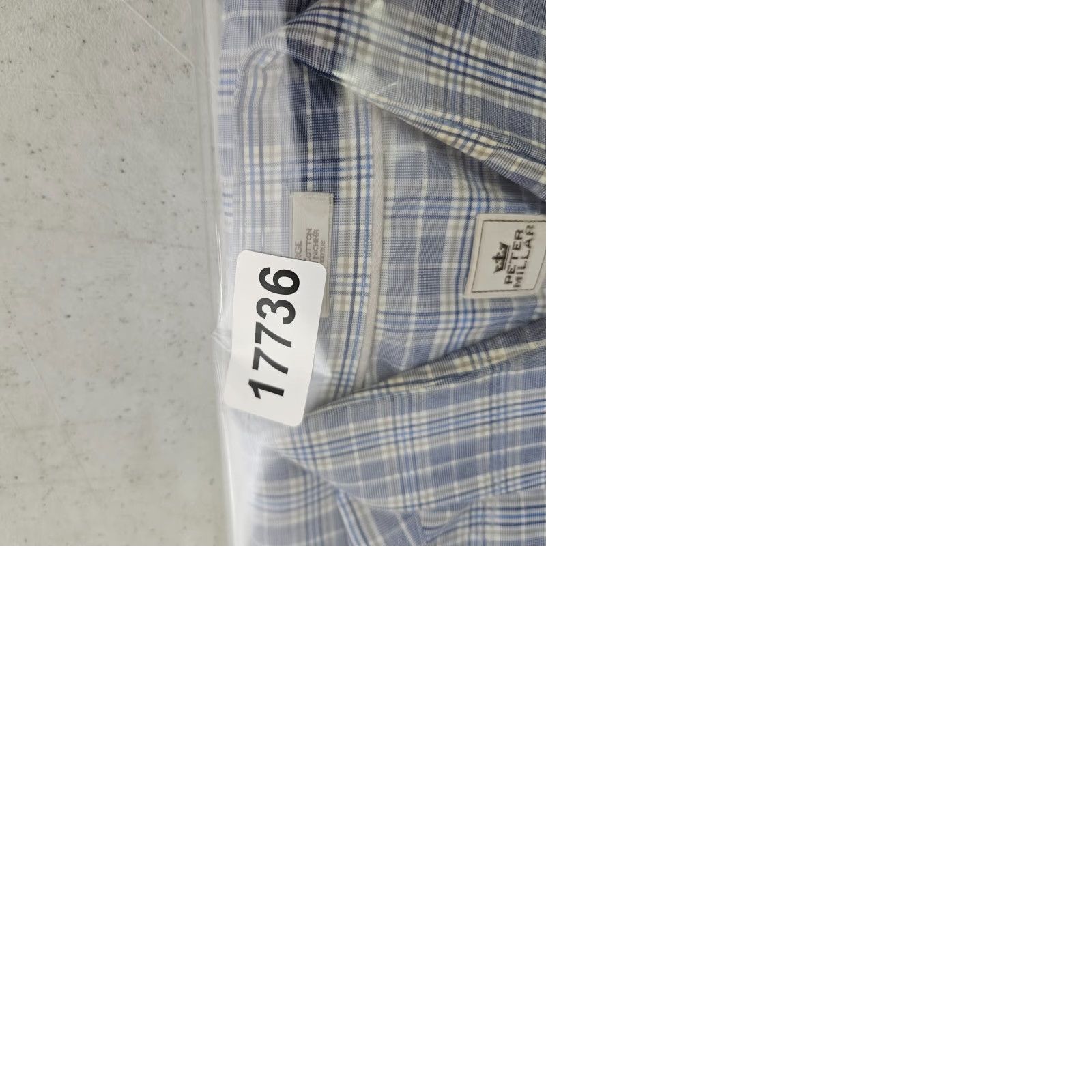 Peter Millar Peter Millar Shirt Mens Large Blue Pane Check Button Up Dress Casual Woven Size US L / EU 52-54 / 3 - 9 Thumbnail
