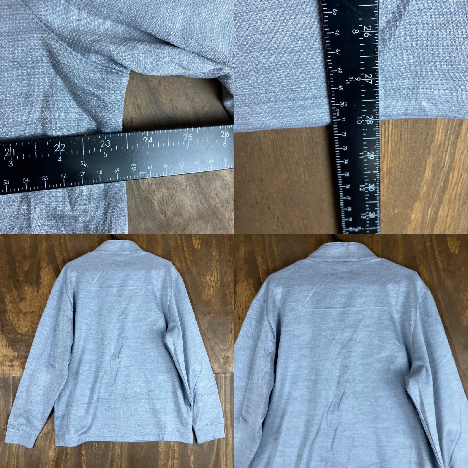 Vintage Walter Hagen Mens Jacket Gray 11 Majors 1/4 Zip Mock Neck Performance Large Size US L / EU 52-54 / 3 - 8 Thumbnail