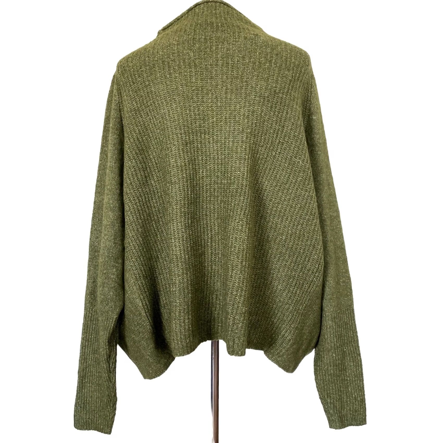 Vintage Able Women’s Sweater Heather Green Slouchy Pullover Mock Neck 1X Womens Pullover Sweater Green 1X Size XL / US 12-14 / IT 48-50 - 4 Thumbnail