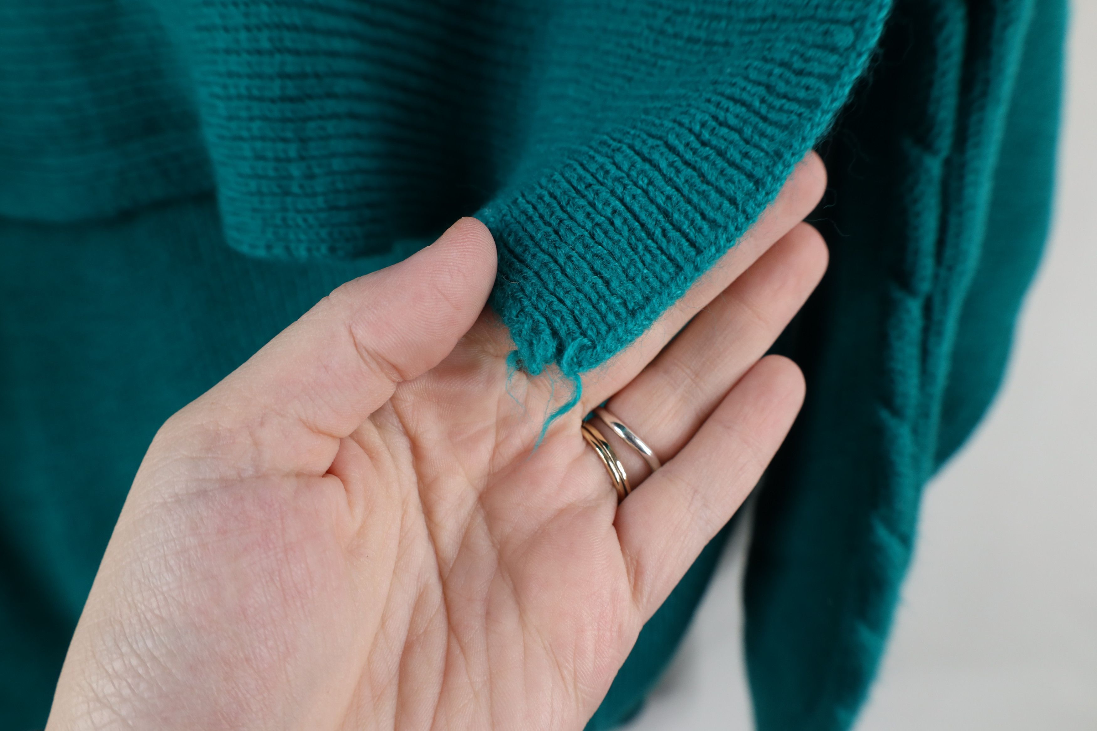 Vintage Vintage 70s Streetwear Bib Cable Knit Crewneck Sweater Teal Size XS / US 0-2 / IT 36-38 - 7 Thumbnail