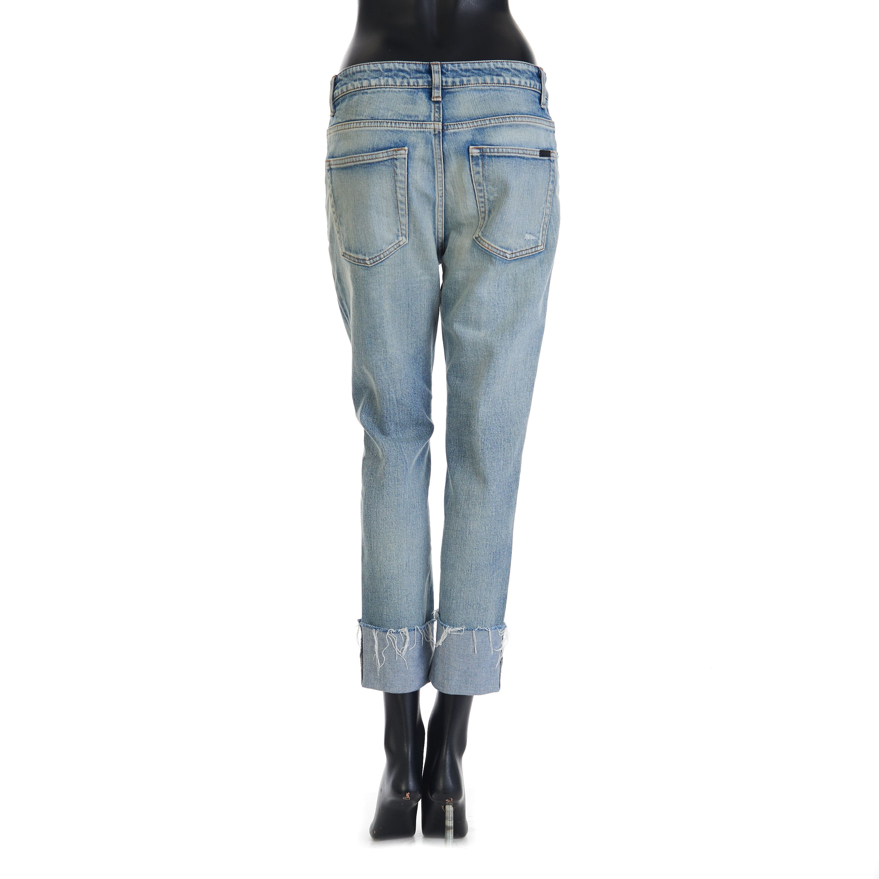 Saint Laurent Paris Skinny Mid-Waist Jeans In Santa Monica Blue Denim Size 32" / US 10 / IT 46 - 5 Thumbnail