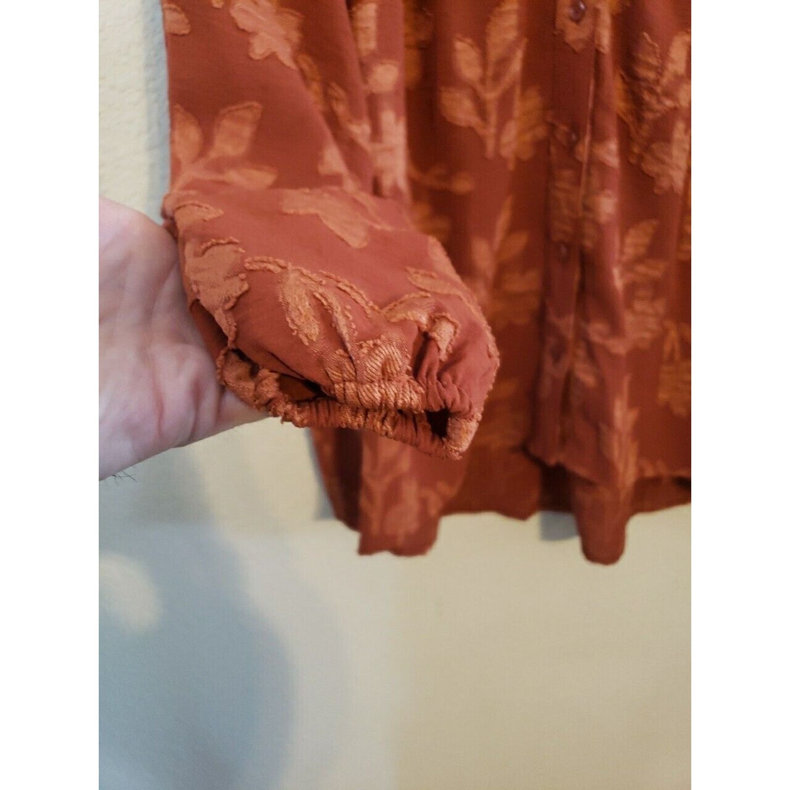 Other The Pioneer Woman Orange Floral Blouse SMALL L/S Button Top Size S / US 4 / IT 40 - 7 Thumbnail