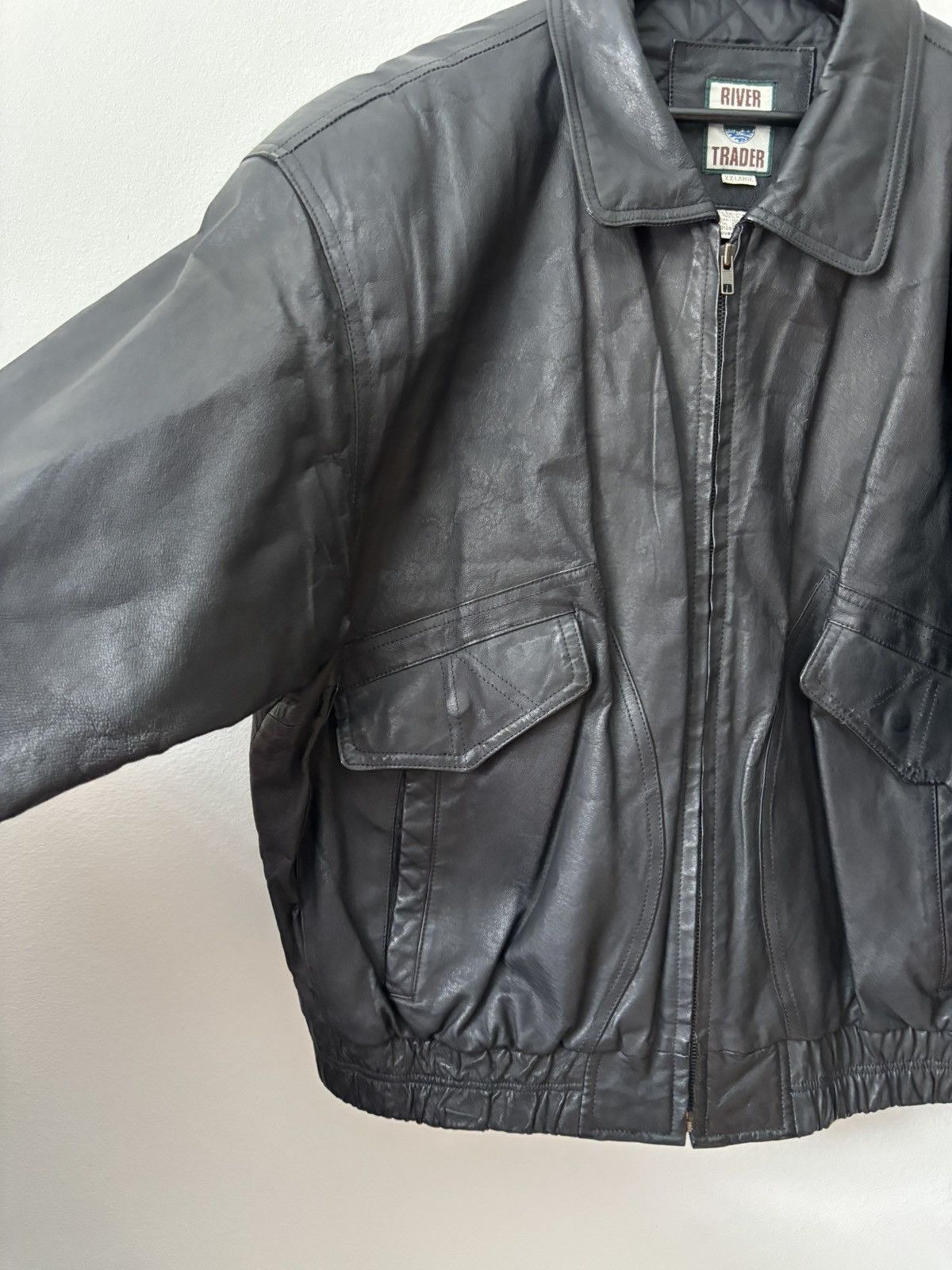 Vintage Vintage River Trader Genuine Leather Jacket — XXL Size US XXL / EU 58 / 5 - 4 Thumbnail
