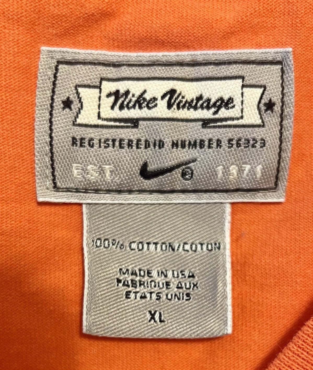 Nike × Vintage Authentic Nike Vintage Flight School 1971 orange tee USA xl Size US XL / EU 56 / 4 - 3 Thumbnail