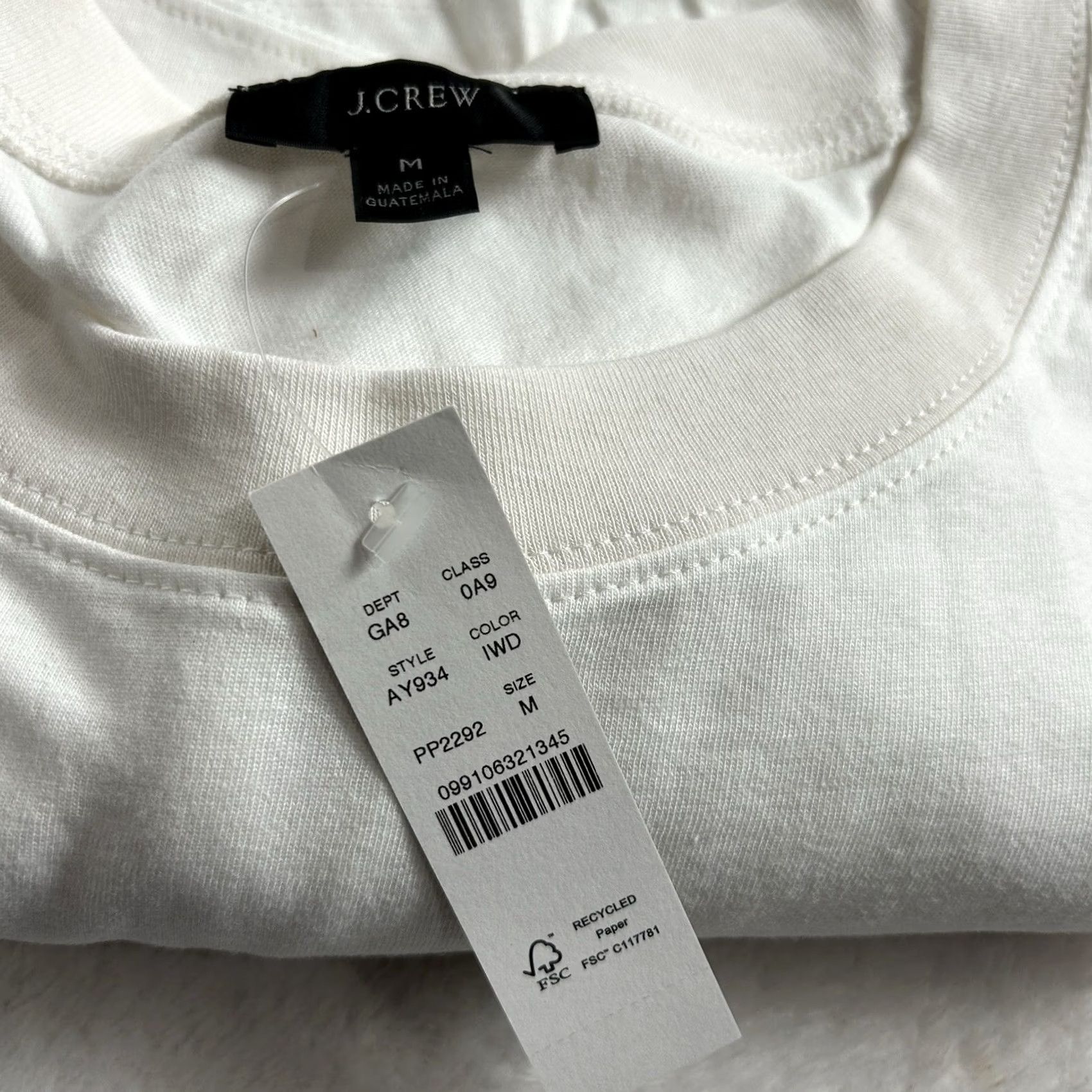 J.Crew J.Crew Womens Medium Cream Striped Essential Wide Sleeve T-Shirt NWT AY934 Size M / US 6-8 / IT 42-44 - 3 Thumbnail