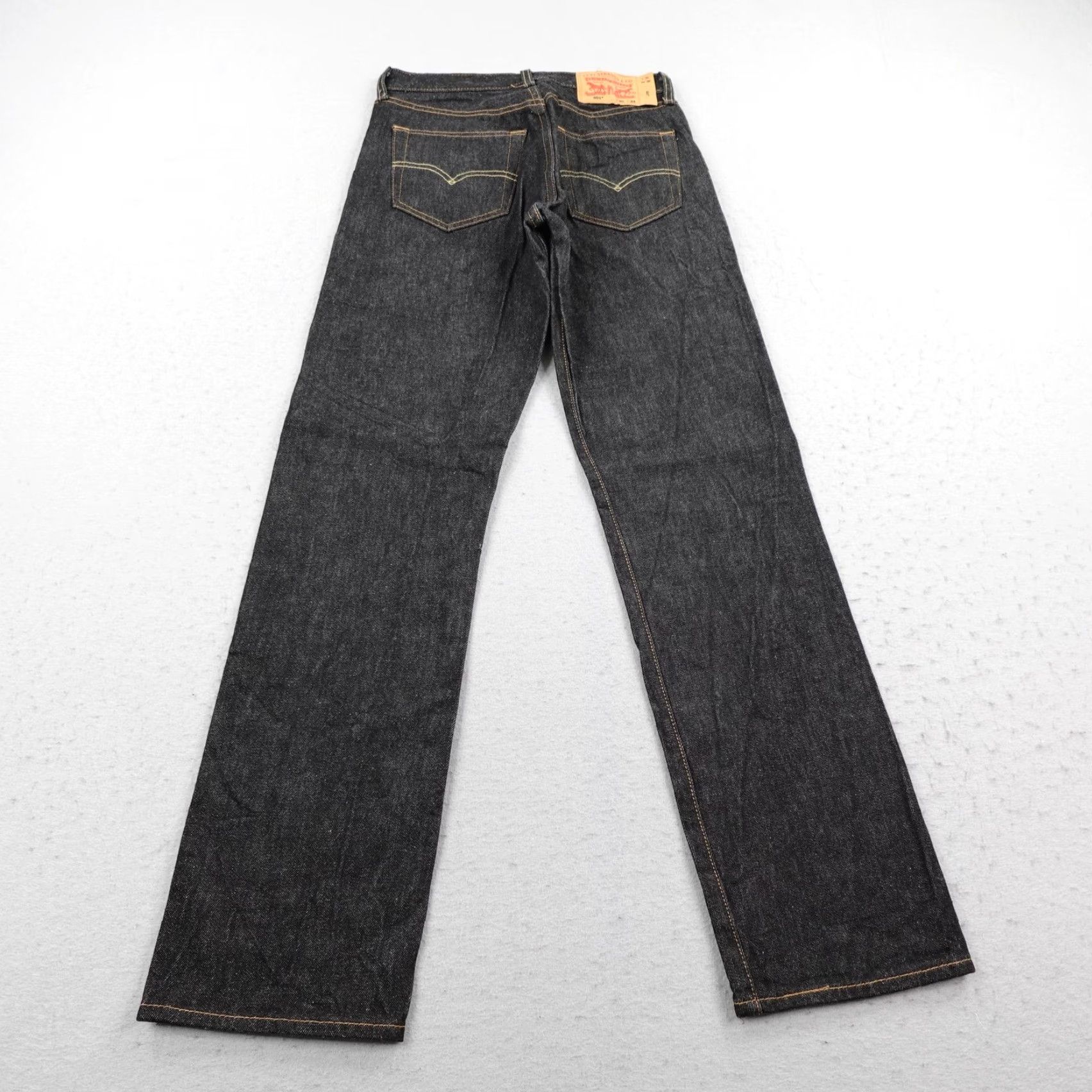 Levi's Levi's Jeans Men 30x34 Blue Denim 501 Button Fly Rinse Dark Wash Red Tab Straight Jeans Mens Regular Fit Size US 30 / EU 46 - 5 Thumbnail
