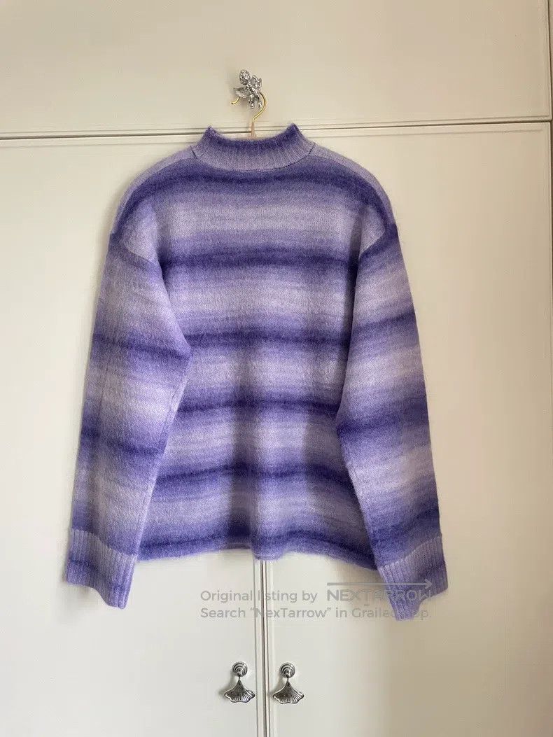 Acne Studios Acne Studios Purple Striped Sweater, Wool Blended Fabric Size US S / EU 44-46 / 1 - 2 Thumbnail