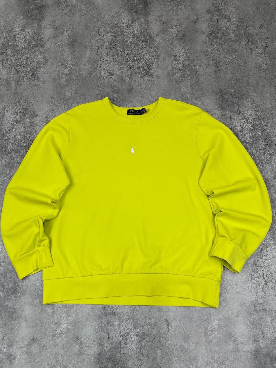 Polo Ralph Lauren Polo Ralph Lauren Men Crewneck Sweatshirt Neon Yellow Size L Size US L / EU 52-54 / 3 - 1 Thumbnail