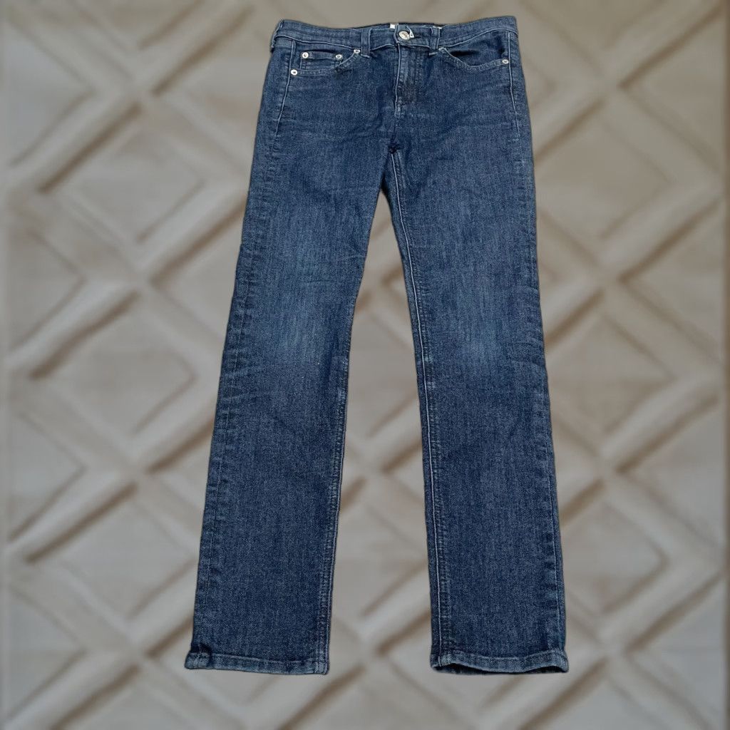 VINTAGE Rag Bone Women's Skinny Jeans 26 Blue High Rise Stretch - Main Image