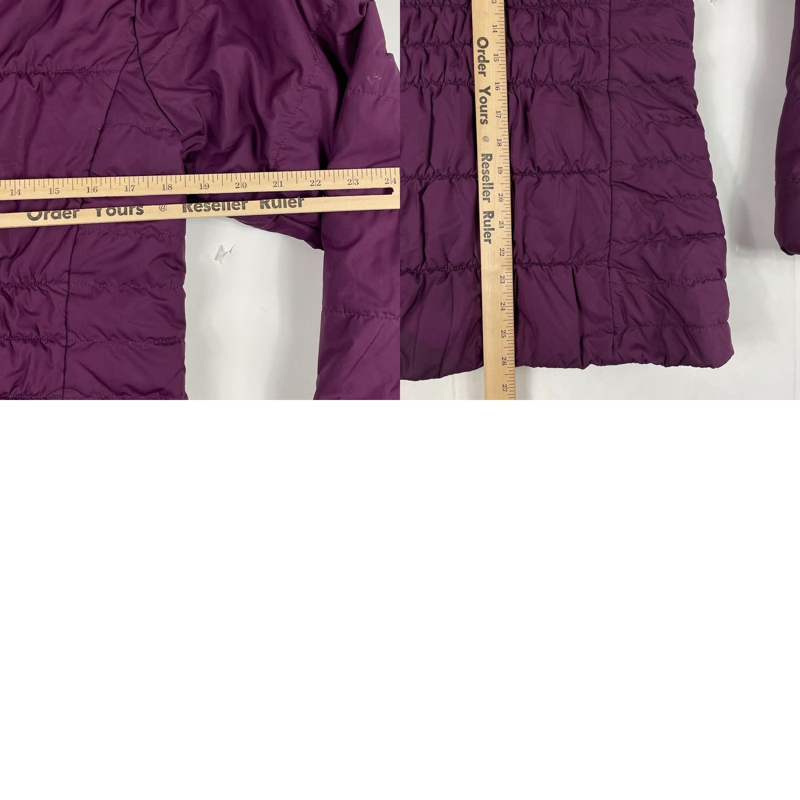 Vintage Columbia Jacket Womens Medium Purple Thermal Puffer Hooded Coat Jacket Outdoor Winter Skiing Compact Quilted Wind-Resistant Full Zip Size M / US 6-8 / IT 42-44 - 10 Thumbnail