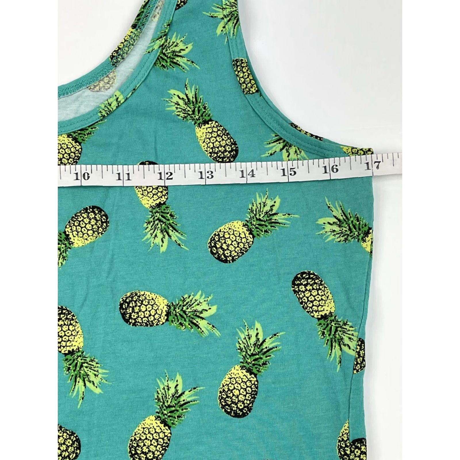 Vintage No Boundaries Tank Top Teal Beach Sleeveless Shirt XL Juniors Teens Cotton Blend Floral Logo Pattern Tank Size XL / US 12-14 / IT 48-50 - 5 Thumbnail