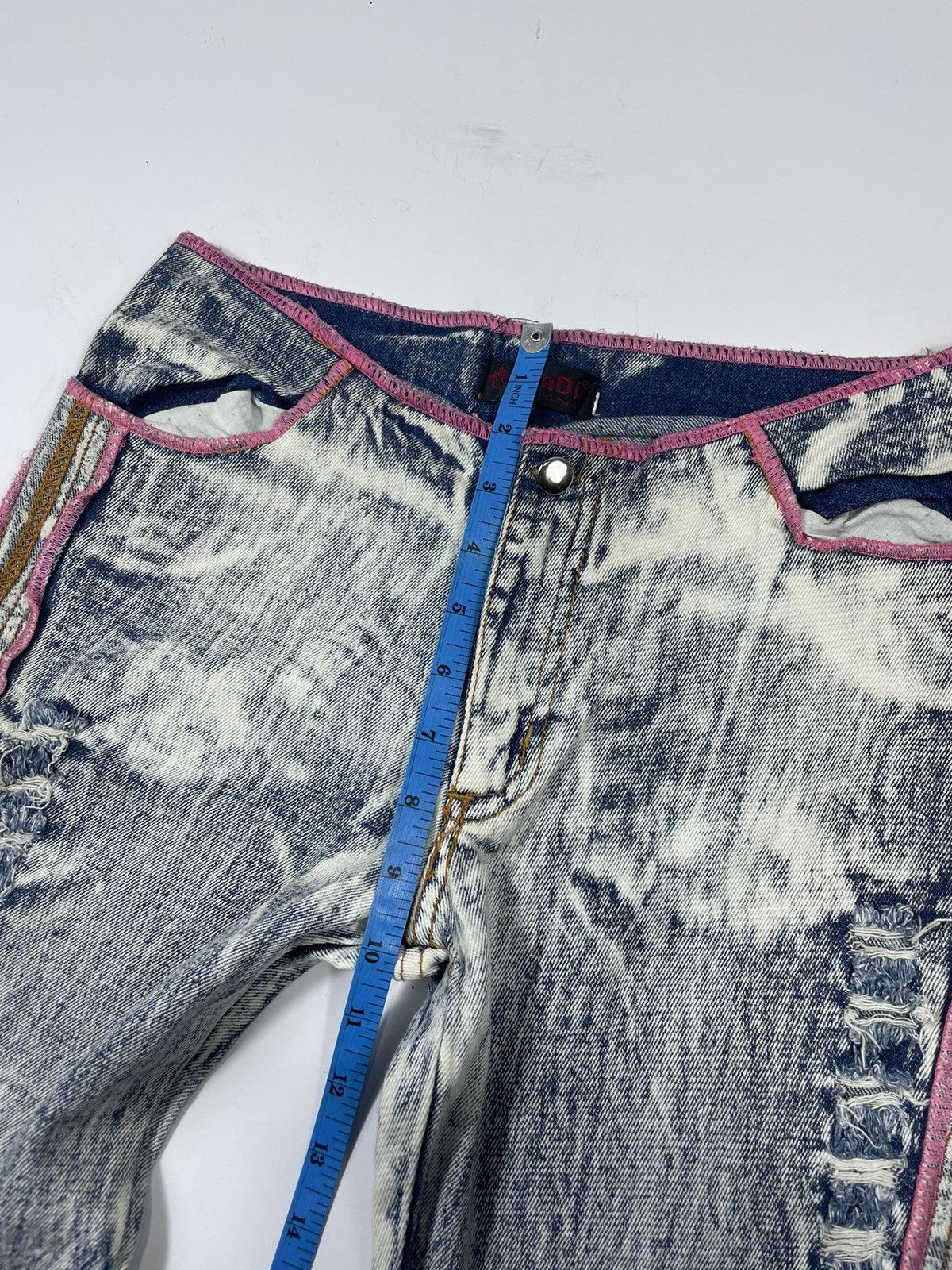 Other Huadi Super Flare acid wash Denim ifsixlgb style Size US 29 - 7 Thumbnail