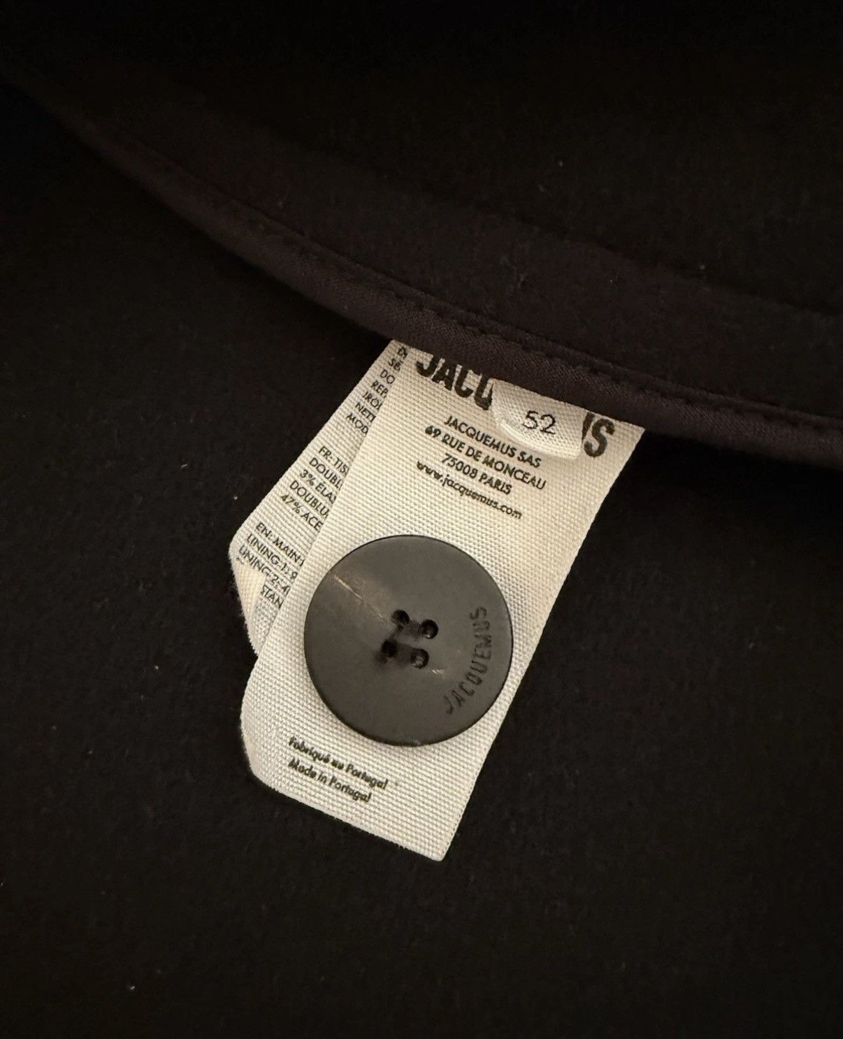 Jacquemus Jacquemus La Casa Le Manteau Court Coat Black VWool EU 52 XL Size US XL / EU 56 / 4 - 12 Thumbnail