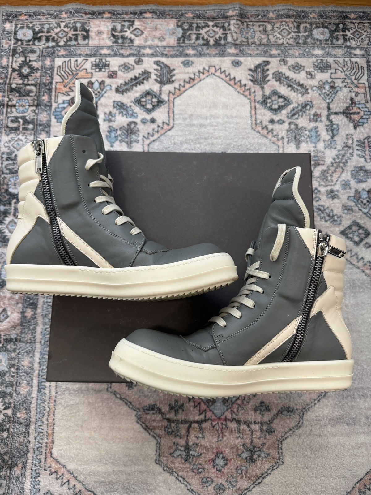 Rick Owens Rick Owens Grey concordians washed indigo Geobasket Size US 9 / EU 42 - 6 Thumbnail