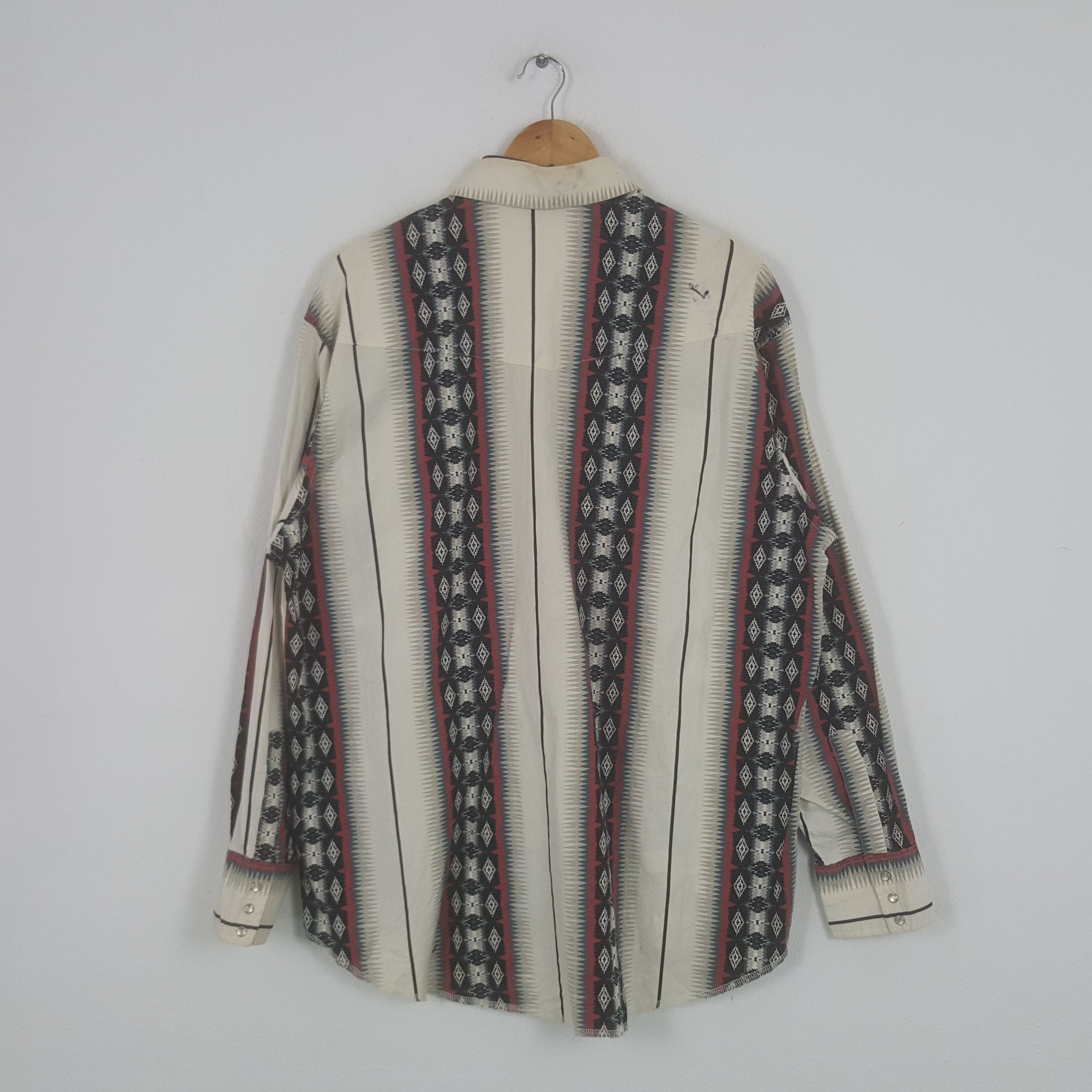 Vintage × Wrangler Vintage Wrangler American Retro Style Shirt Button up Size US XXL / EU 58 / 5 - 3 Thumbnail