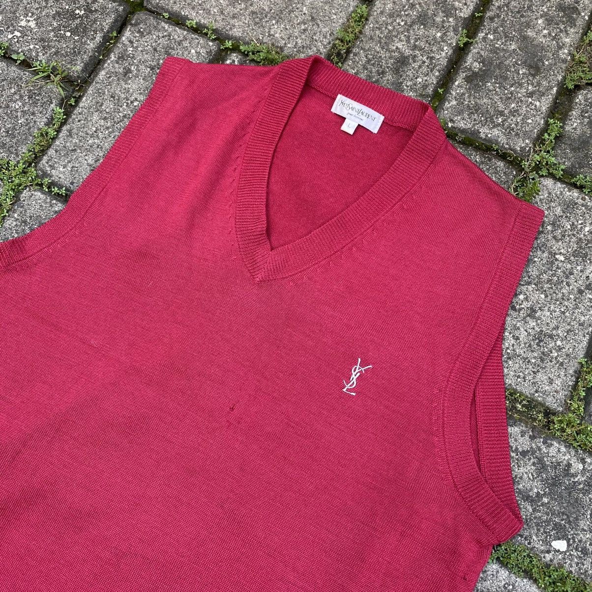 Yves Saint Laurent Vintage Yves Saint Lauren Knit Vest Size US M / EU 48-50 / 2 - 2 Thumbnail