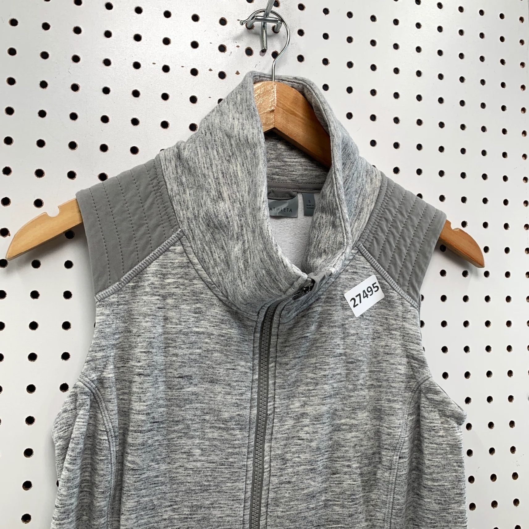 Athleta Athleta Womens Stronger Vest Full Zip Heathered Gray Ladies Small 14.5x27 - Women Jacket Size Small Gray Athletic Zip Vest Size S / US 4 / IT 40 - 7 Thumbnail