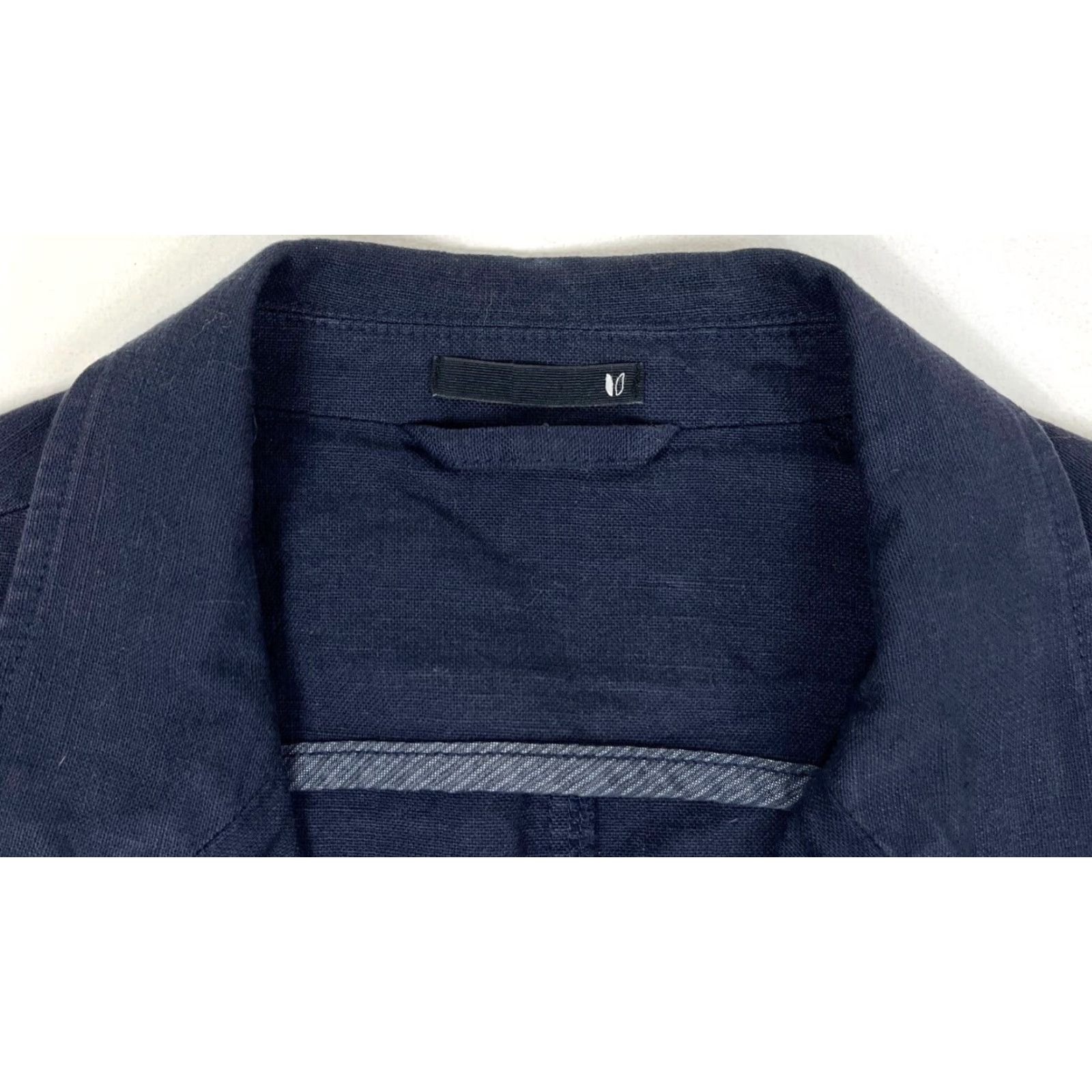 Vintage Linksoul Blazer Jacket Navy XL Mens 4-Button Solid Cotton Blend Size 46R - 7 Thumbnail