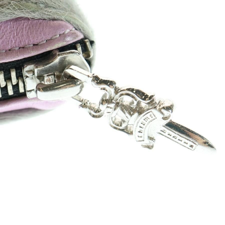 Chrome Hearts Chrome Hearts Mini Round Zip Harako Leather Compact Wallet Size ONE SIZE - 5 Thumbnail
