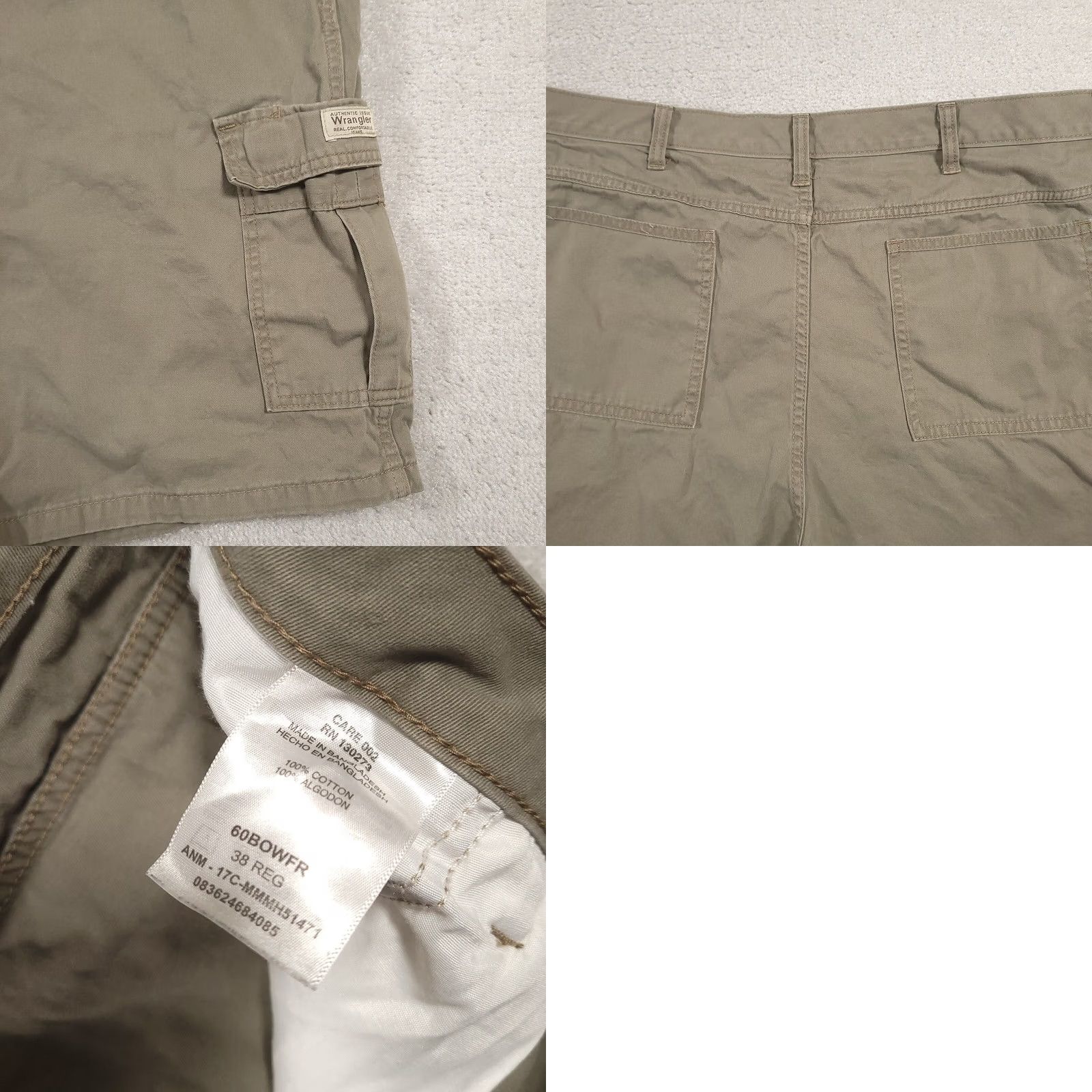 Wrangler Wrangler Cargo Shorts Size 38 Olive Green Flat Front Casual Outdoors High Rise Mens Volumized Pockets Chino 10in Inseam Regular Rise Size US 38 / EU 54 - 8 Thumbnail
