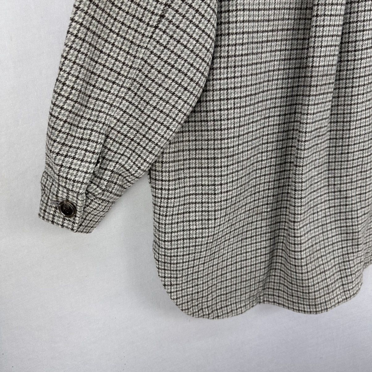 Japanese Brand Vintage Wool Houndstooth Flannel Jacket Women by Merlot Size S / US 4 / IT 40 - 6 Thumbnail