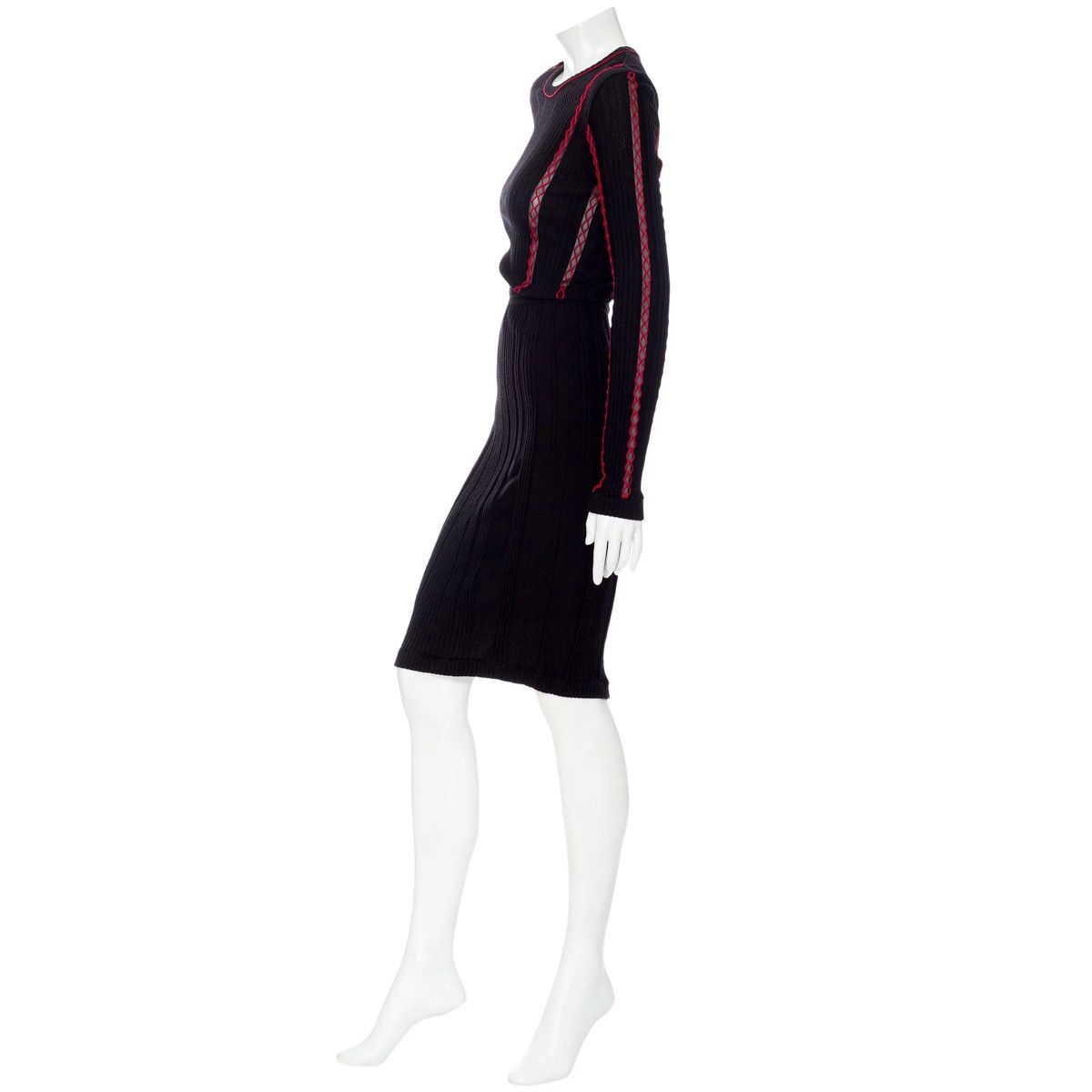Versace Versace Bodycon Long Sleeve Knit Dress Size L / US 10 / IT 46 - 3 Thumbnail