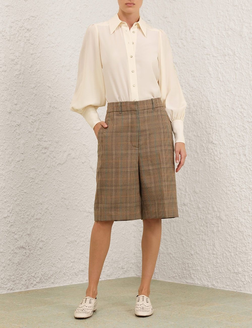 Zimmermann oc11z0725 Eden Checked Short in Multicolor Size 34" / US 12 / IT 48 - 6 Thumbnail