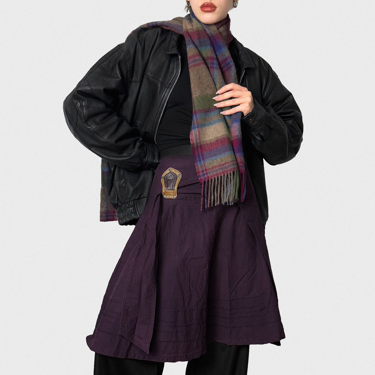 Vintage Diesel Flared Cotton Midi Skirt