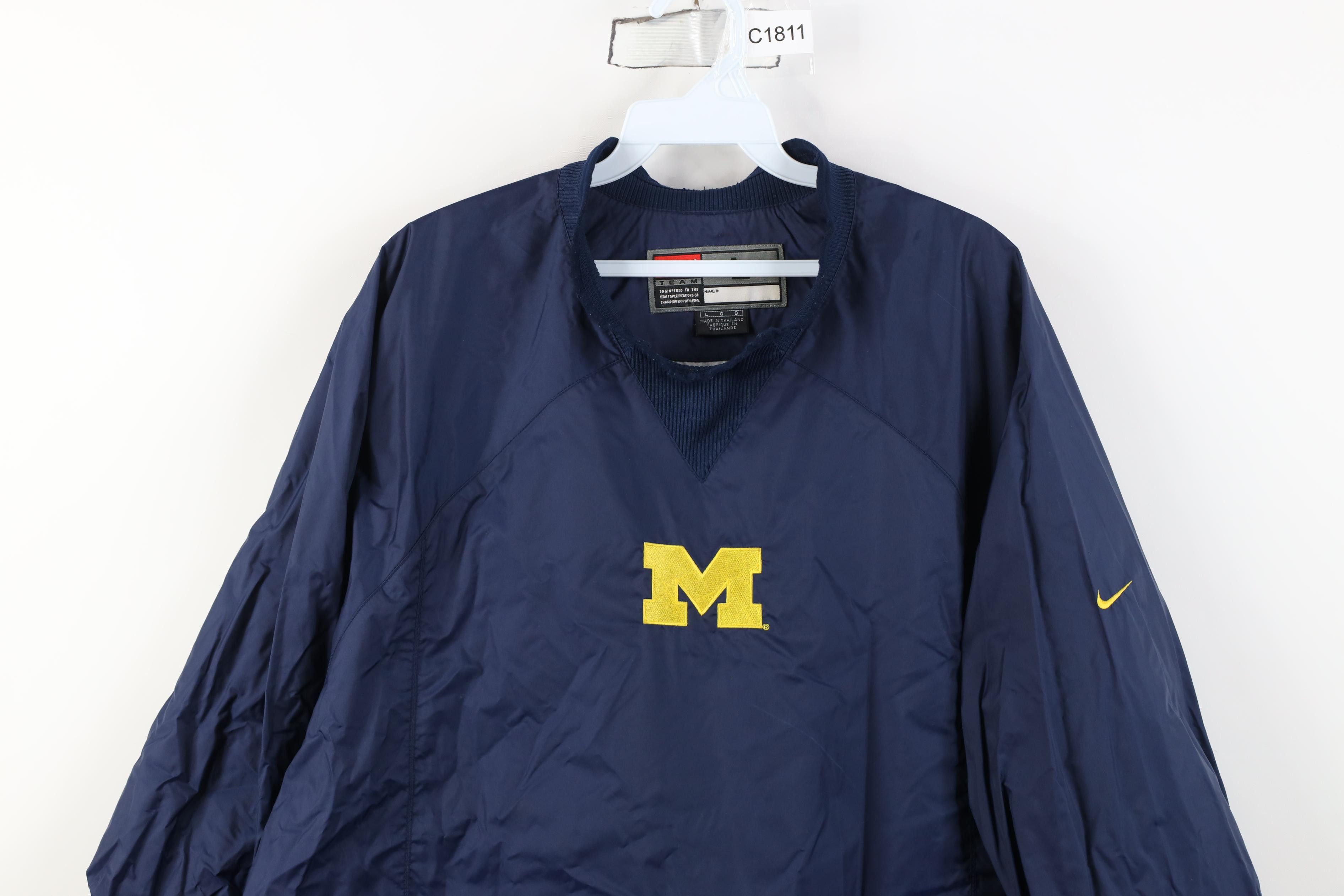 Nike Vintage 90s Nike Swoosh University of Michigan Rain Jacket Size US L / EU 52-54 / 3 - 2 Thumbnail