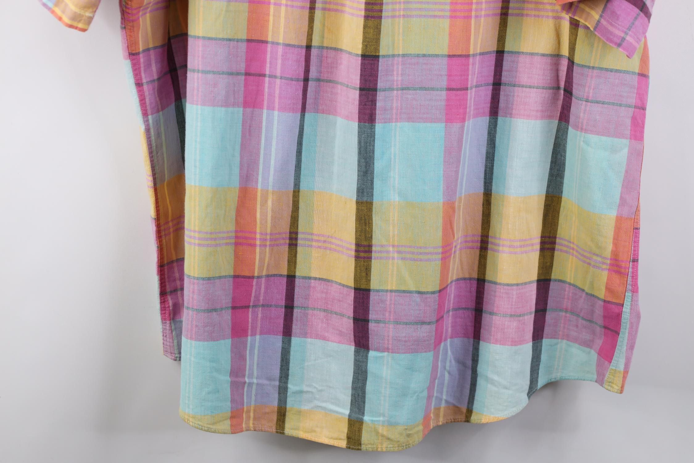 Vintage Vintage 90s Tailoring Madras Plaid Button Down Shirt USA Size US XL / EU 56 / 4 - 13 Thumbnail