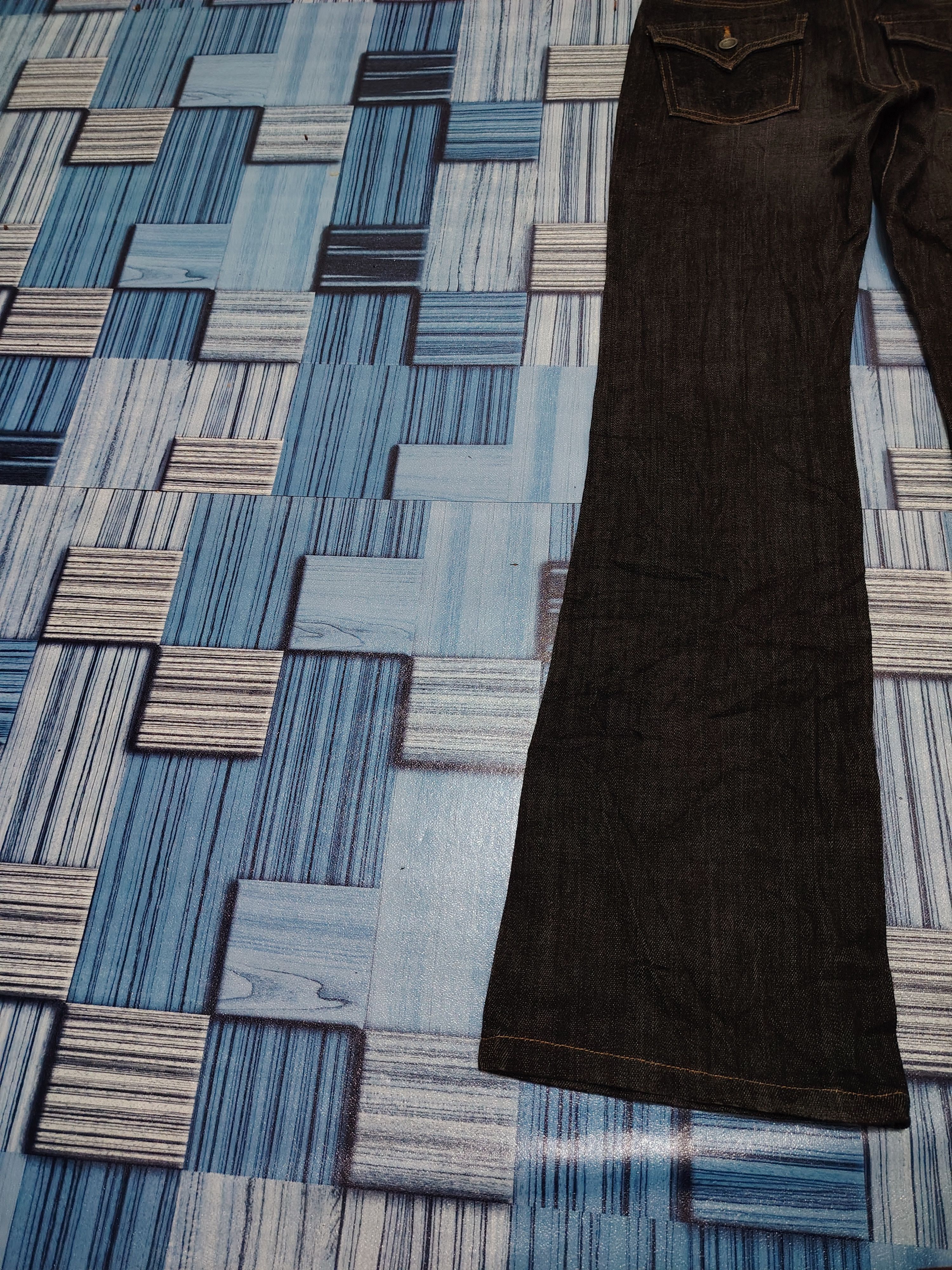 If Six Was Nine × Japanese Brand Japanese Sasson Black Flared Jeans Tribal embroidery Pocket Size US 27 - 17 Thumbnail