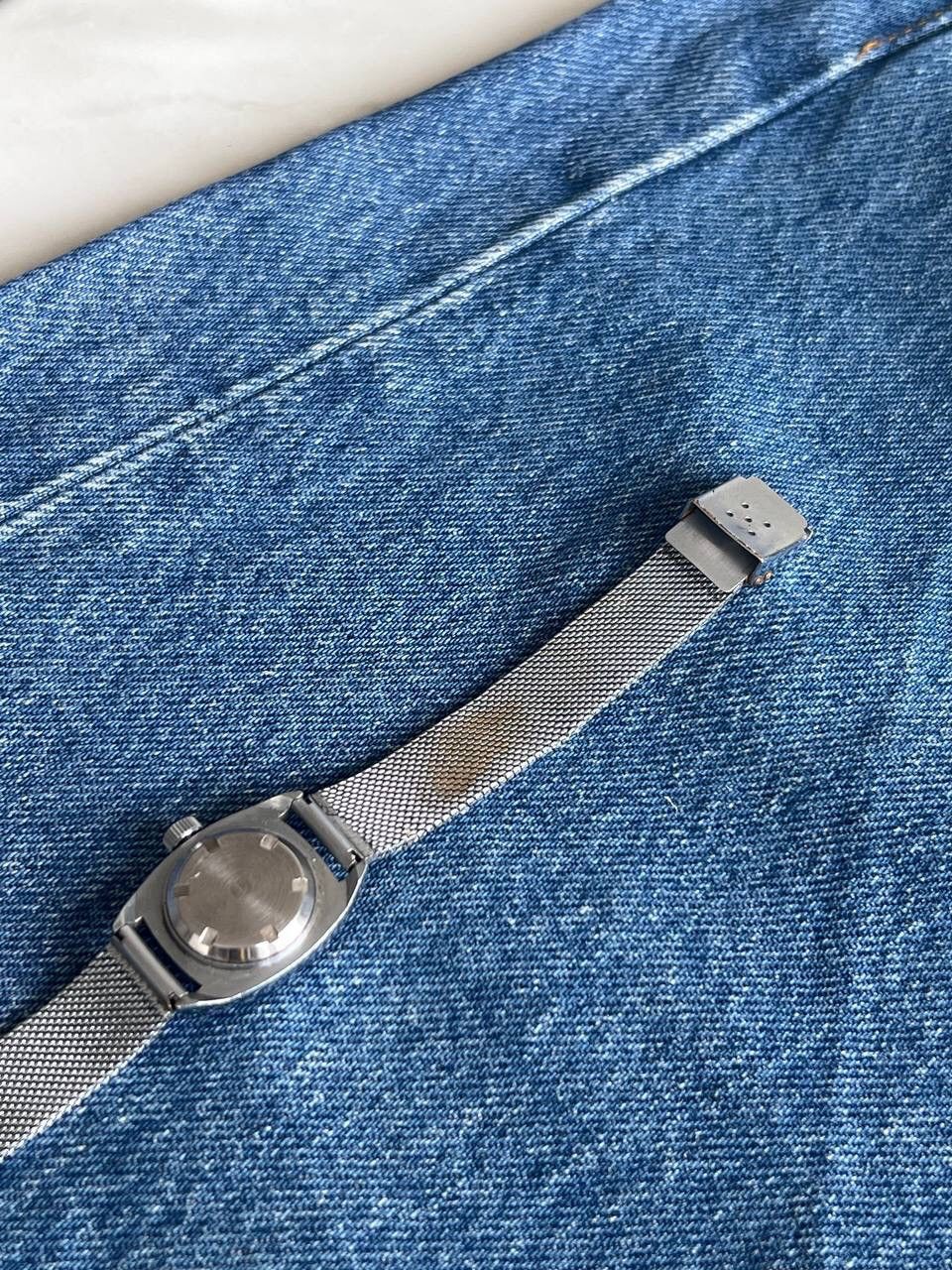 Designer × Vintage USSR 70s 80s Automatic Wrist Watch Vintage Rare Full Steel Size 36 - 7 Thumbnail