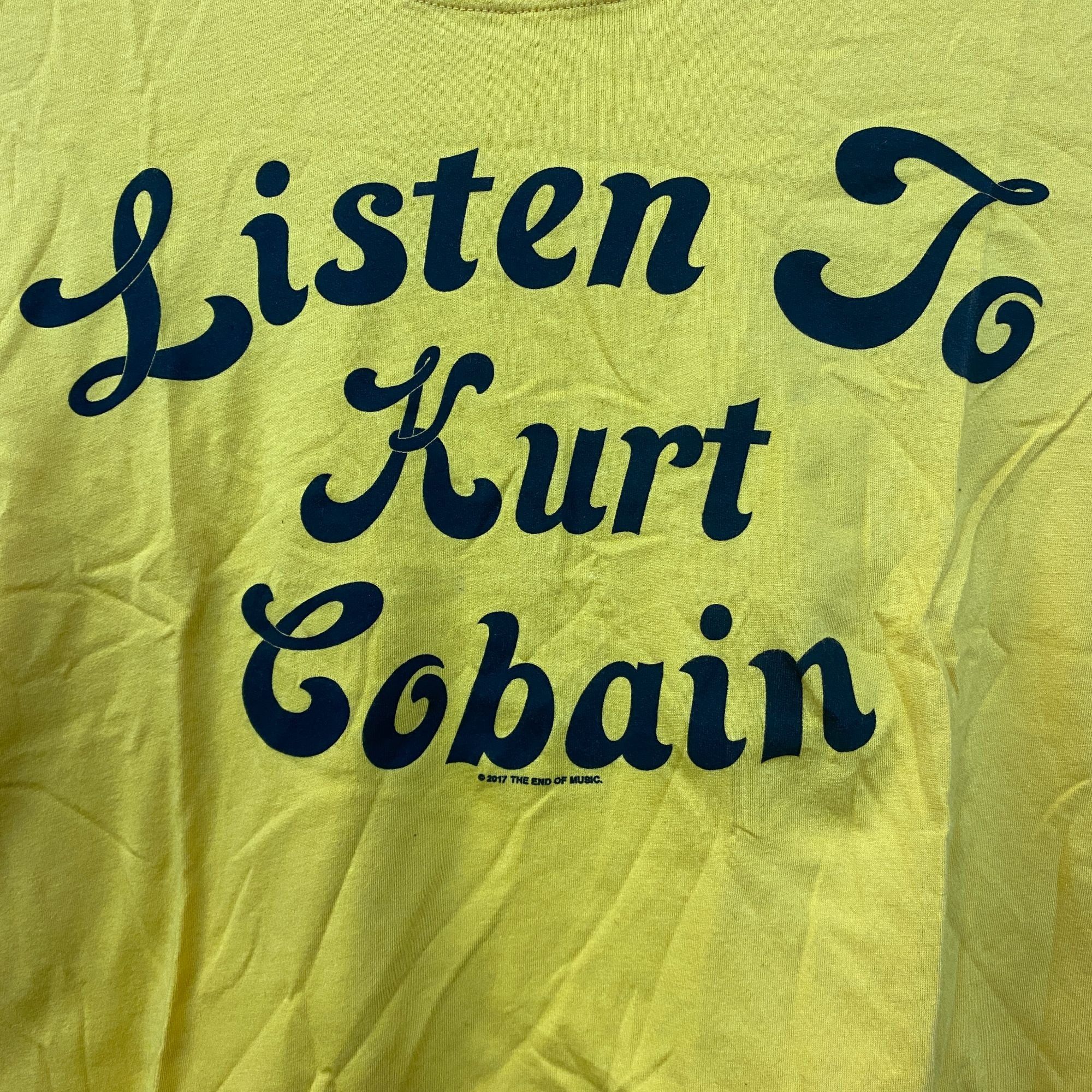 Nirvana Nirvana Listen to Kurt Cobain Yellow Crop-top M Size M / US 6-8 / IT 42-44 - 2 Thumbnail