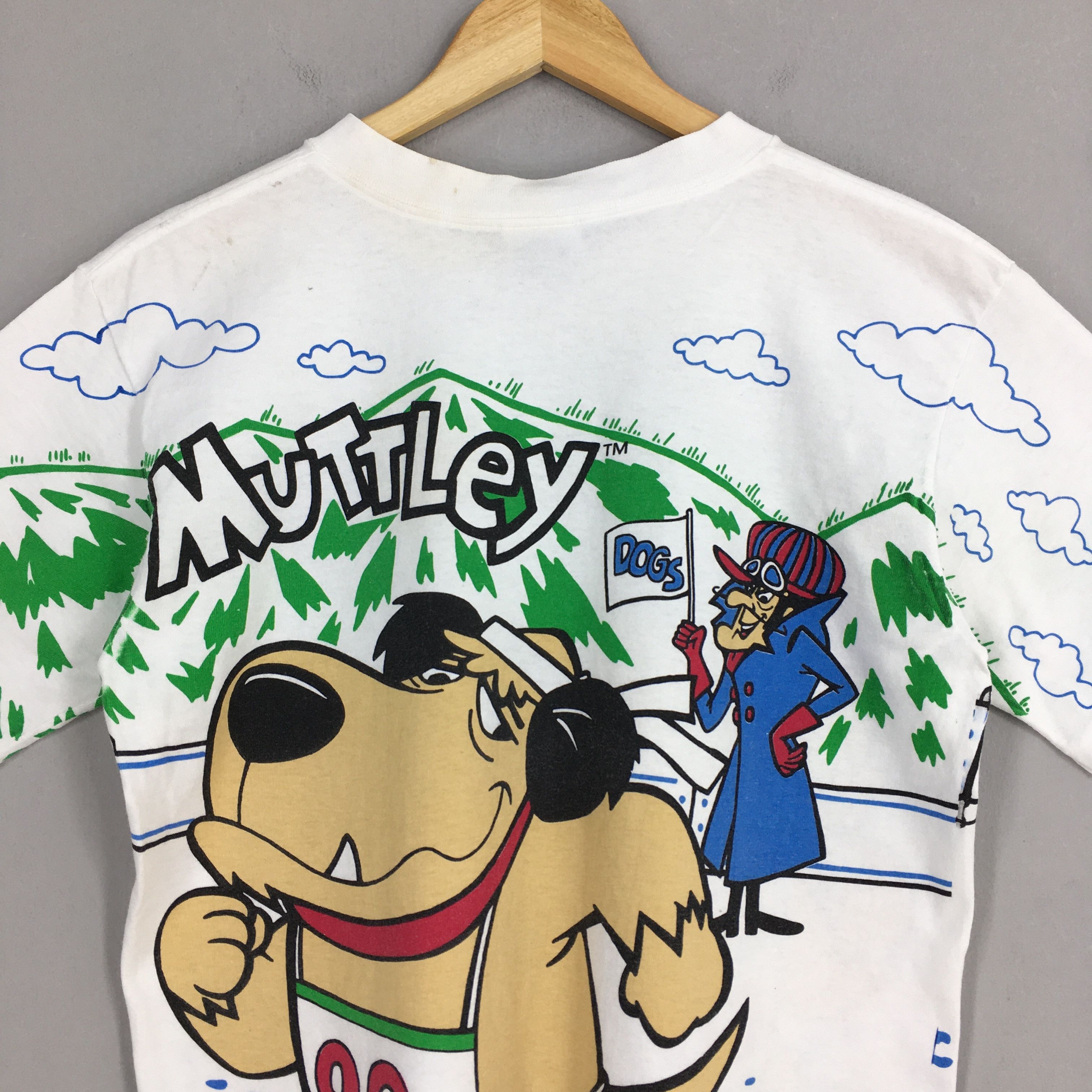 Cartoon Network Vintage Muttley Wackyraces Dog White T shirt Medium Size US M / EU 48-50 / 2 - 8 Thumbnail
