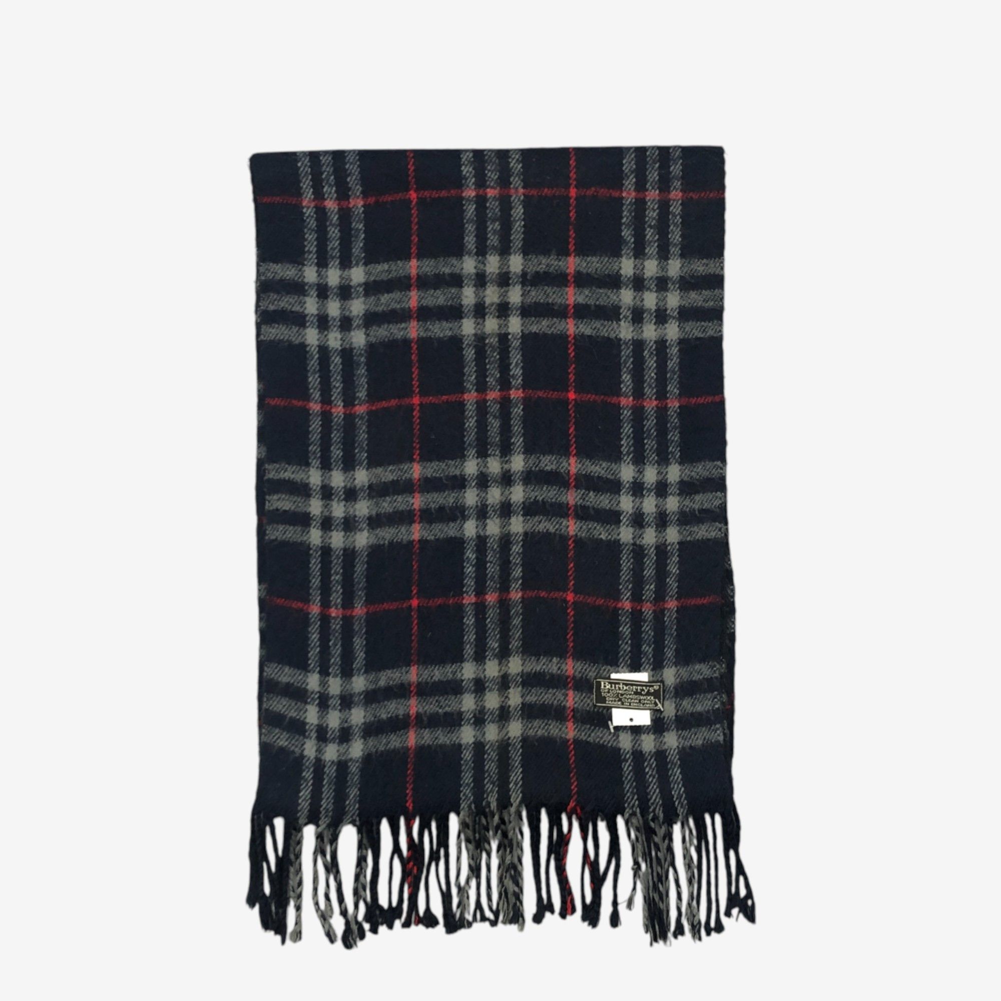Burberry Vintage Burberry Scarf Muffler Wool Check Fringe Scarves Size ONE SIZE - 2 Thumbnail