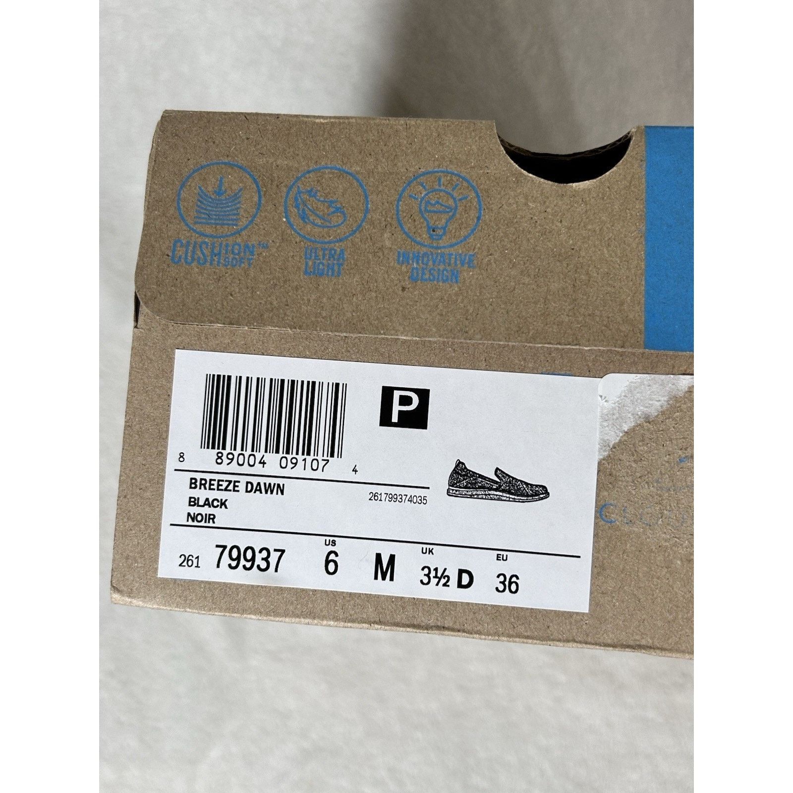 Clarks Clarks Cloudsteppers Breeze Dawn Wm Slip On Black Shoes Sz 6 Size US 6 / IT 36 - 4 Thumbnail