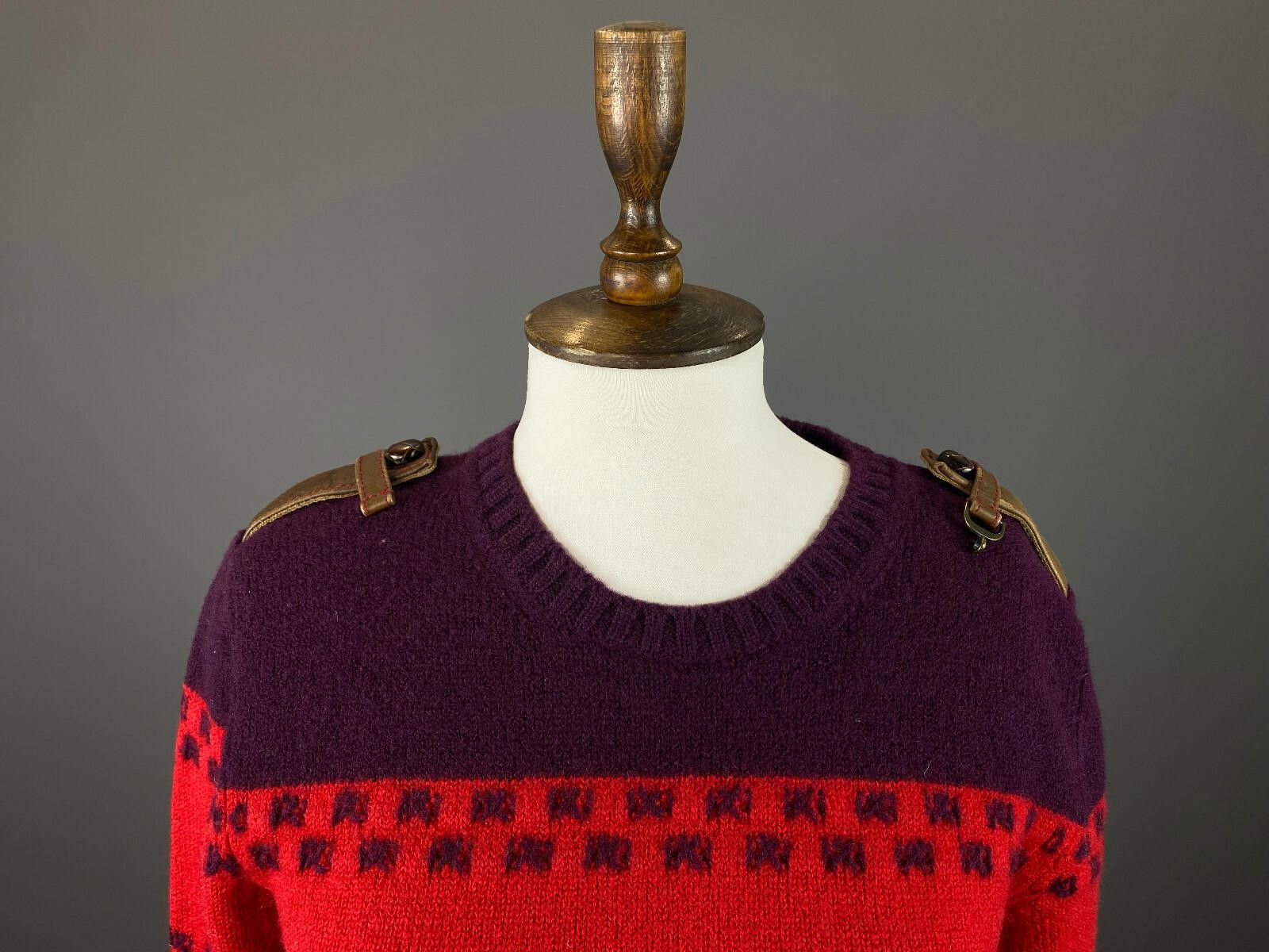 Iceberg Ladies Iceberg Multicolor Leather Inserts Sweater Size M Size M / US 6-8 / IT 42-44 - 2 Thumbnail