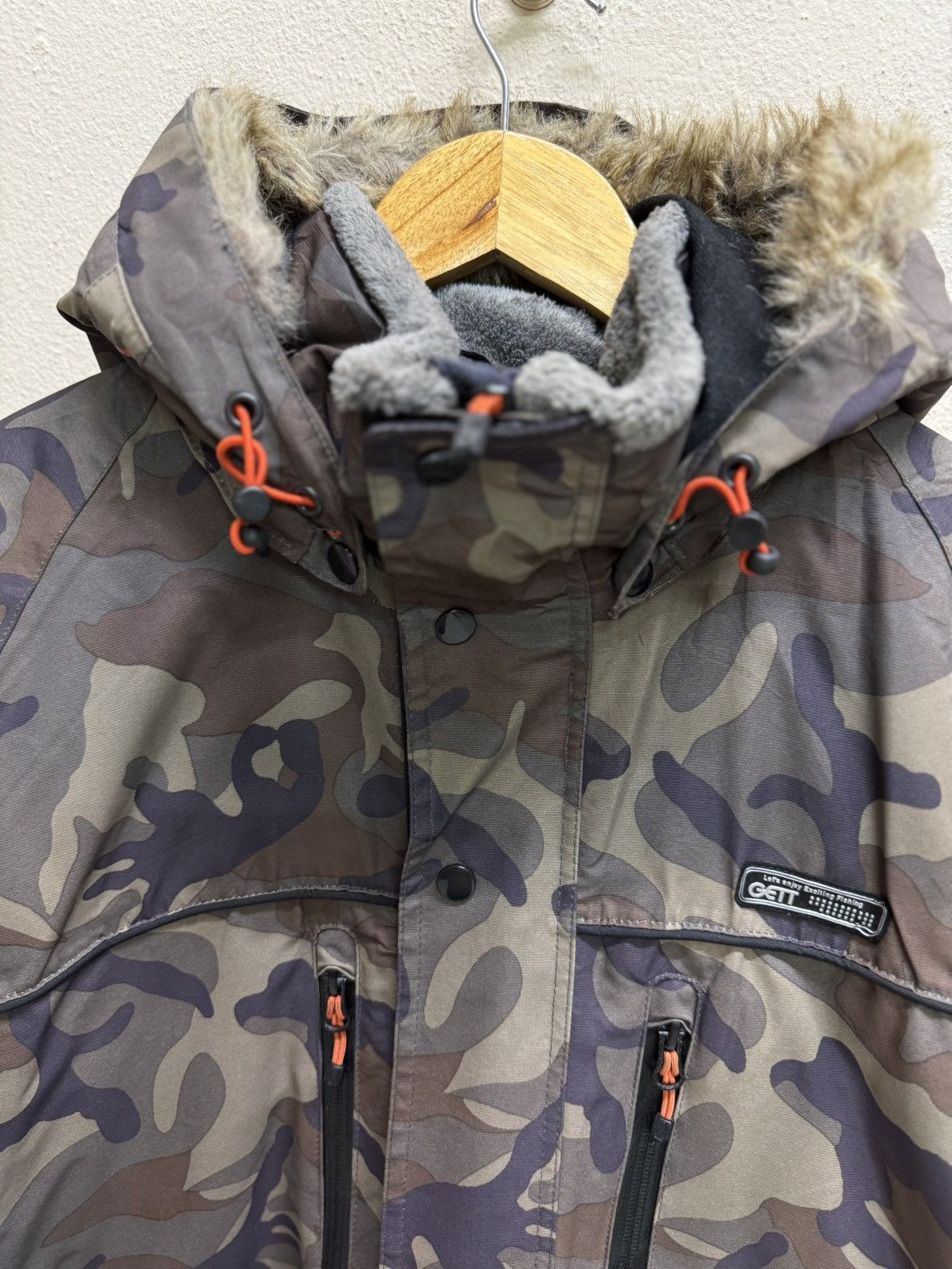 Japanese Brand VINTAGE GETT EXCITING FISHING COLD WEATHER CAMO FUR JACKET Size US XXL / EU 58 / 5 - 21 Thumbnail