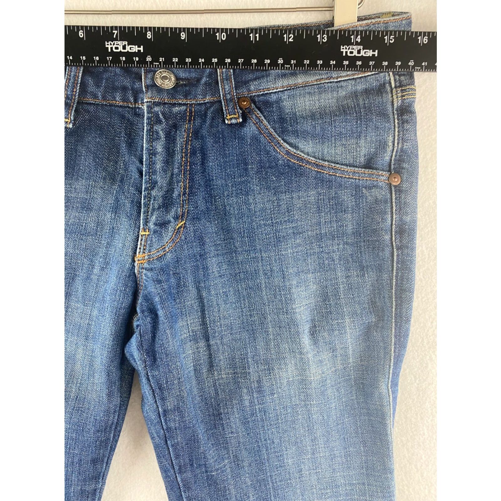 7 For All Mankind 7 for all Mankind Jeans Womens 28 Bootcut Denim Blue 5-Pocket Pockets Belt Loops Flap Pockets Made In USA Vintage No Regular Fit Modern Style Size 28" / US 6 / IT 42 - 3 Thumbnail