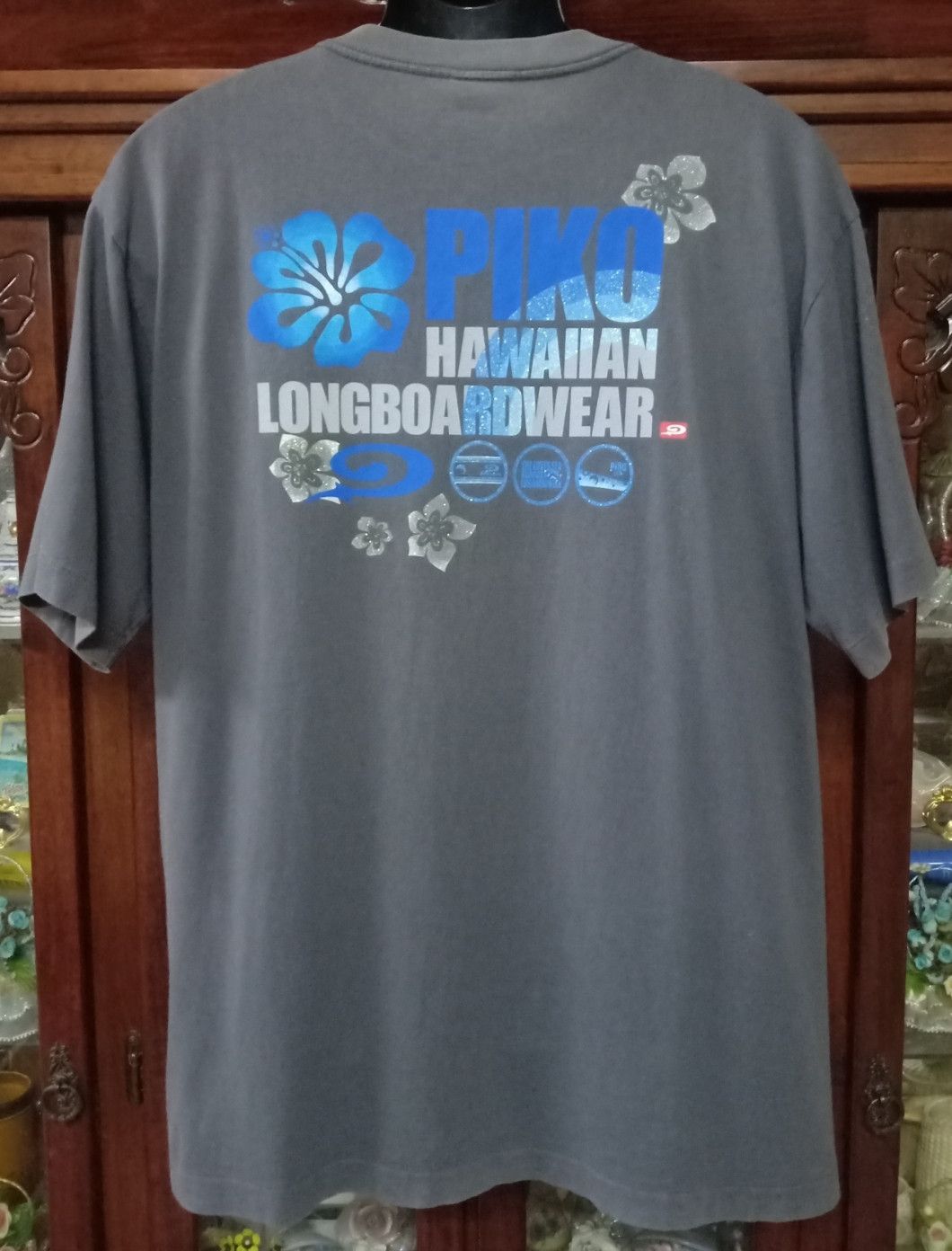 Vintage Vintage 90s PIKO Hawaiian Longboard Wear T-shirt Size US XL / EU 56 / 4 - 3 Thumbnail