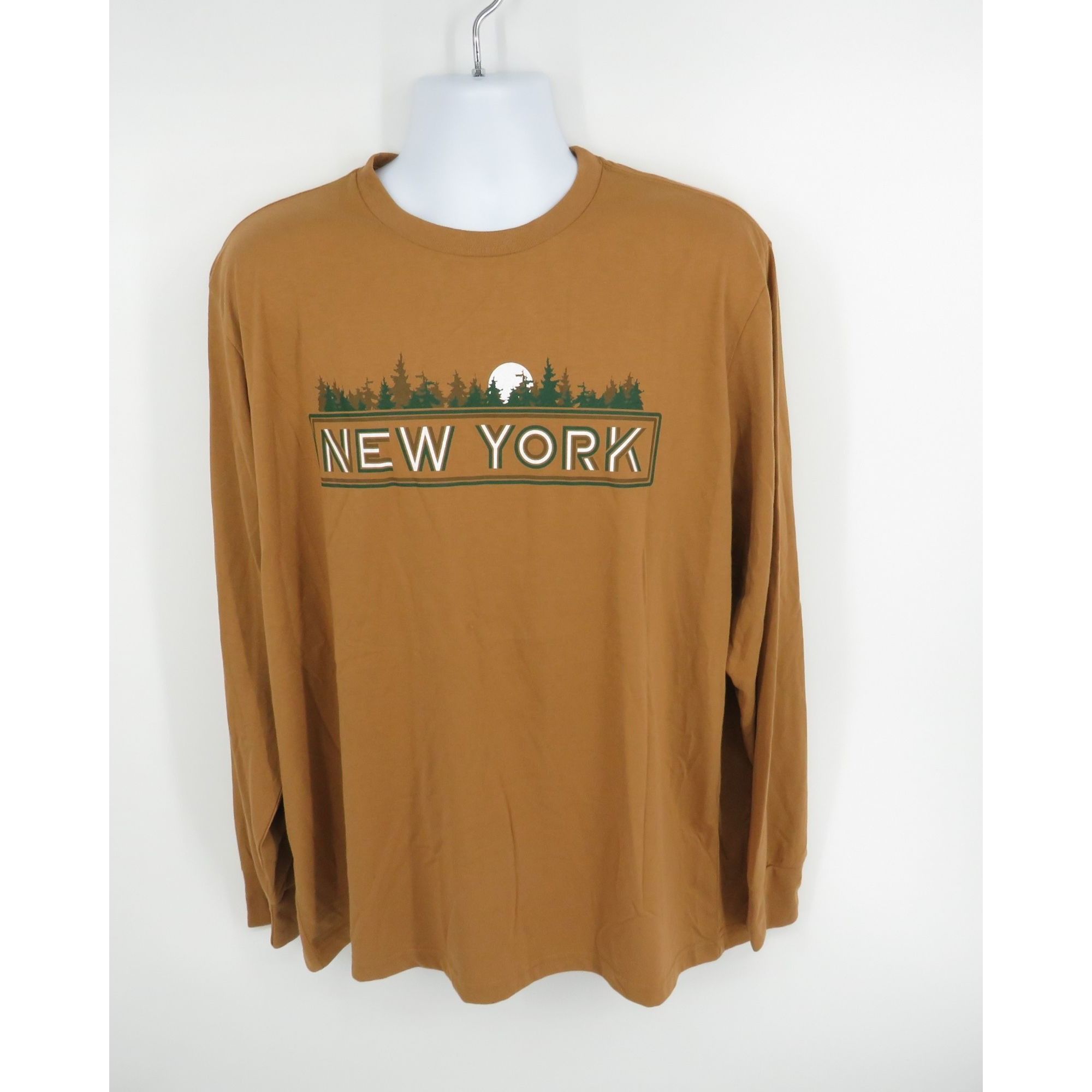 Other State Of Mine Men's New York Long Sleeve T-Shirt Brown XL NW Size US XL / EU 56 / 4 - 1 Thumbnail